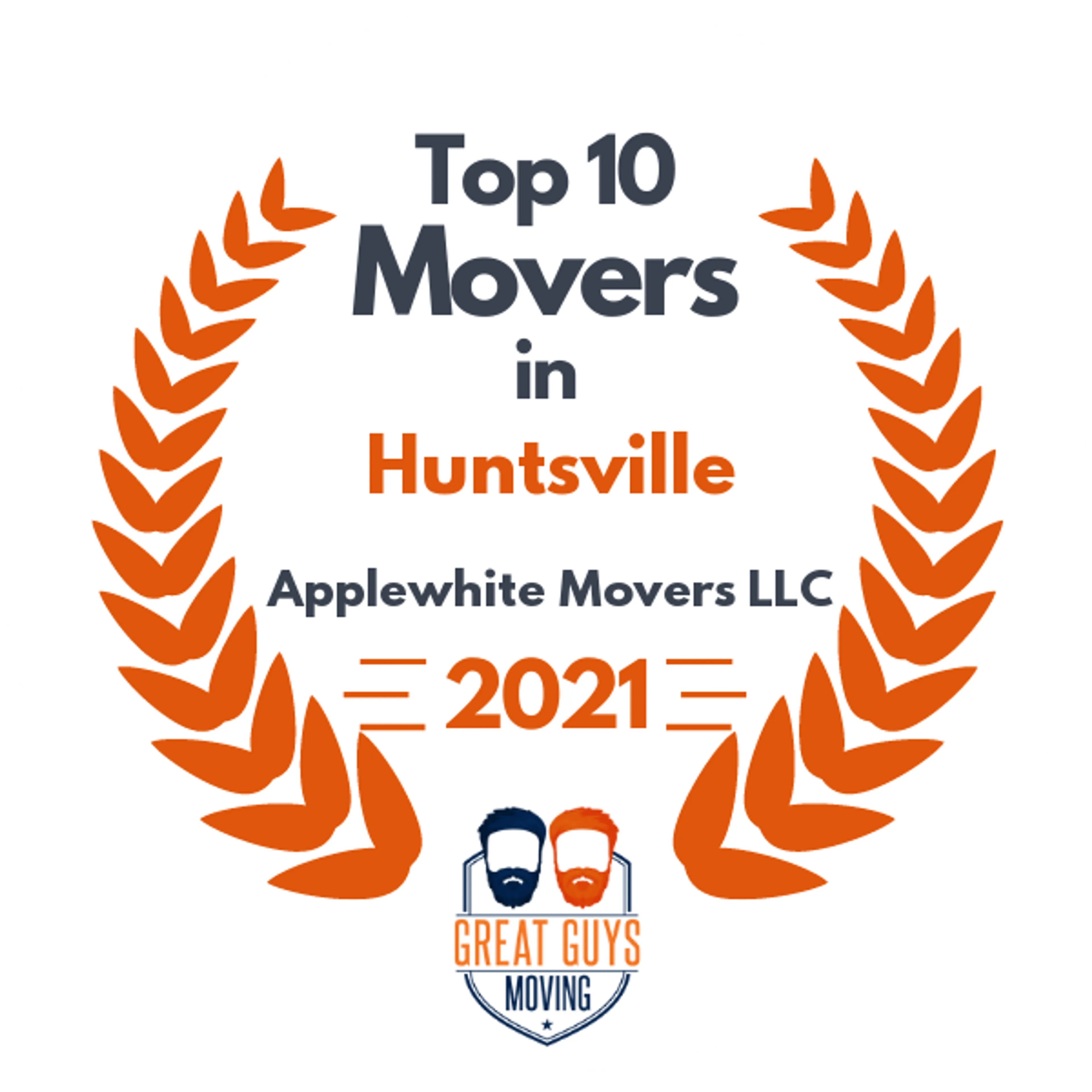 Top 10 Movers in Huntsville, AL 2021 award