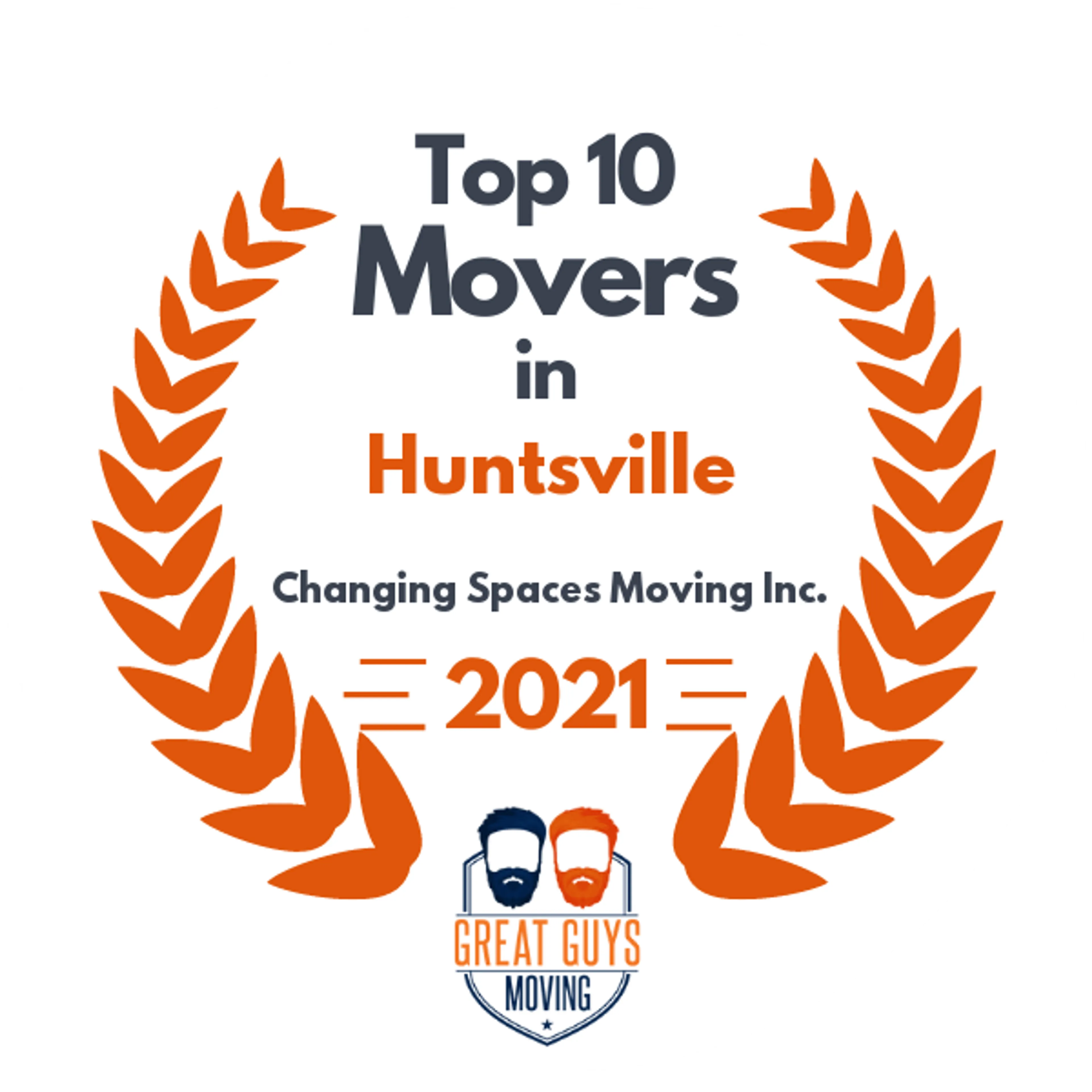 Top 10 Movers in Florence, AL 2021 award