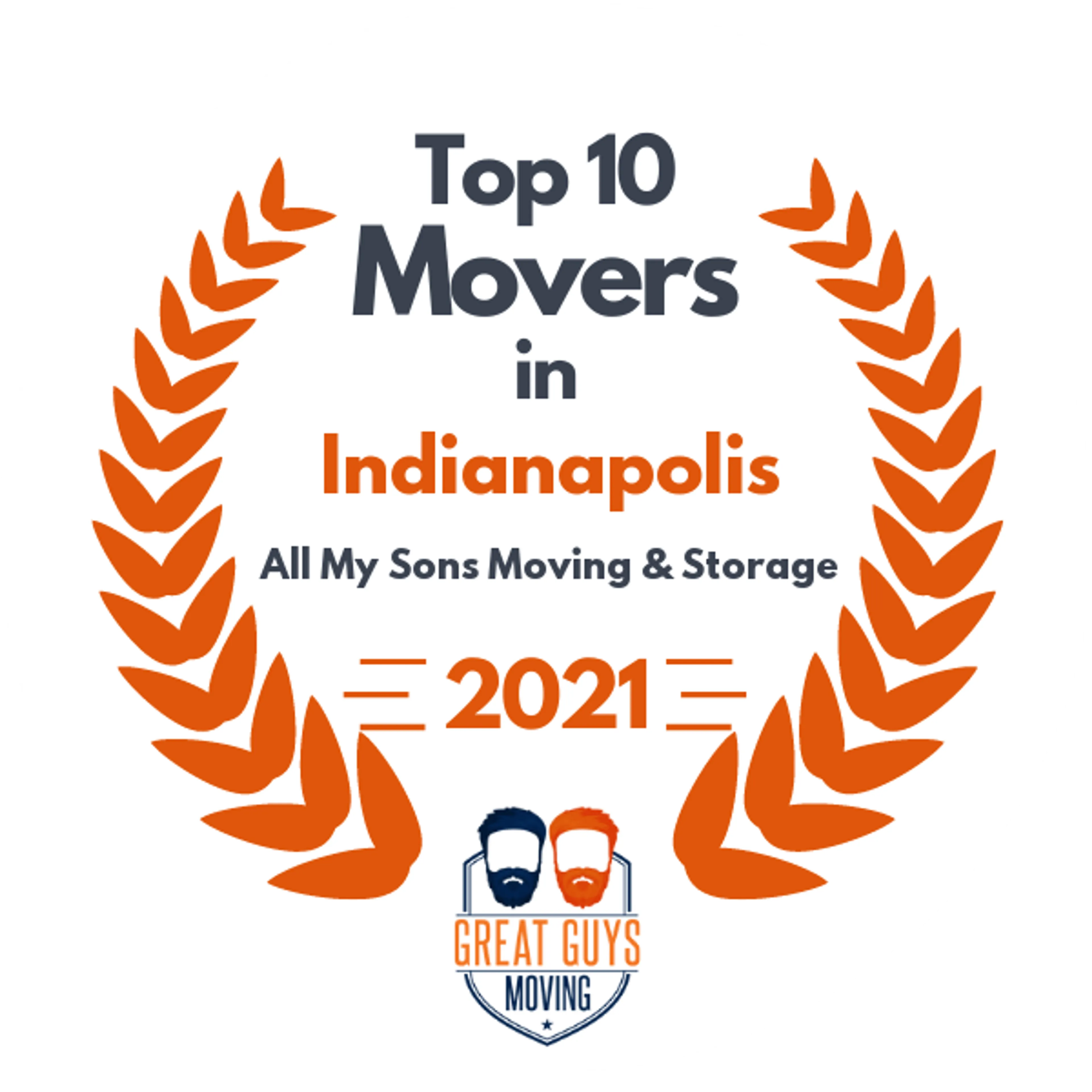 Top 10 Movers in Indianapolis, IN 2021 award
