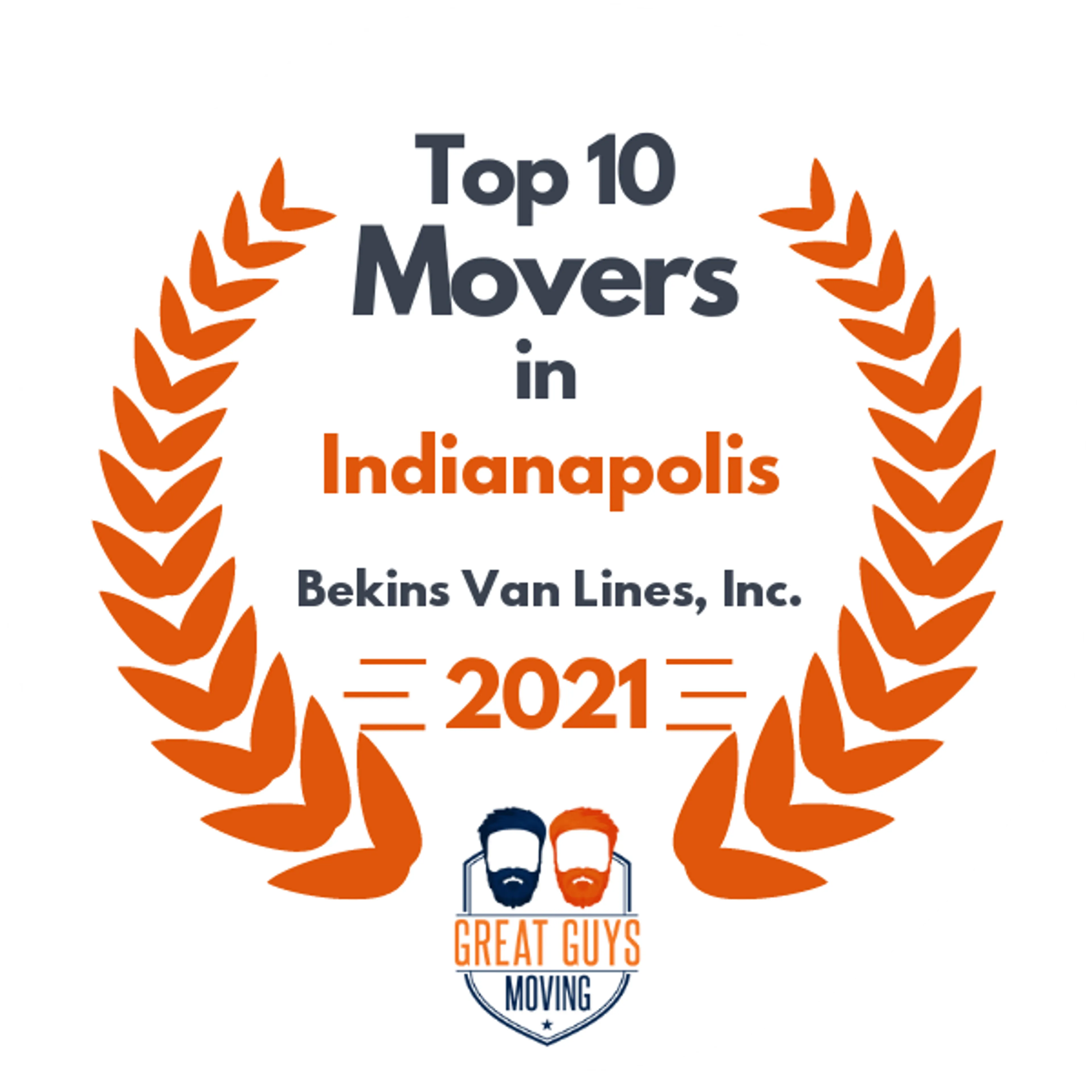 Top 10 Movers in Indianapolis, IN 2021 award