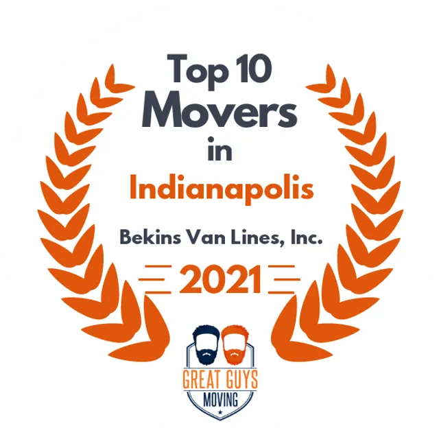 Top 10 Movers in Indianapolis, IN 2021 award