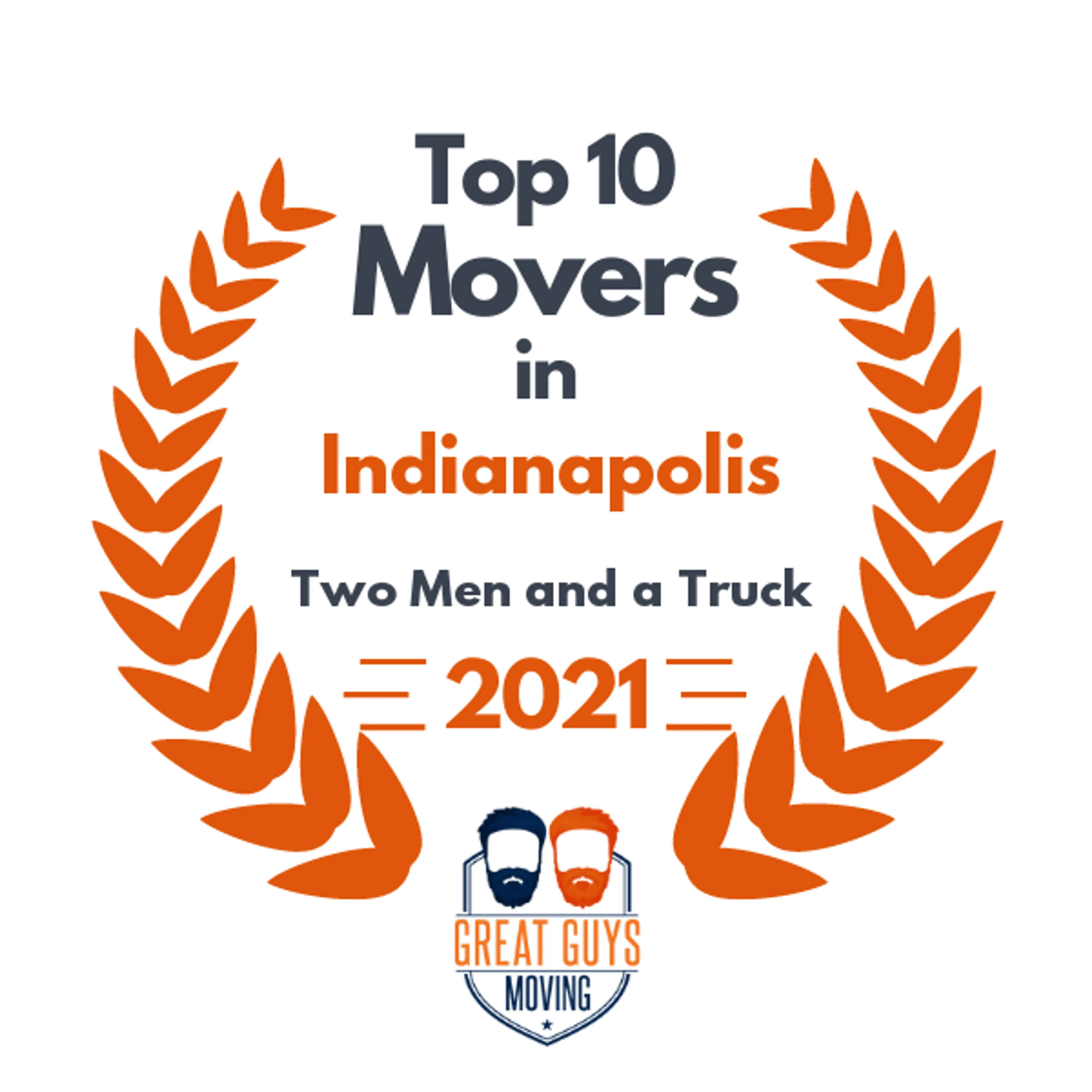 Top 10 Movers in Indianapolis, IN 2021 award
