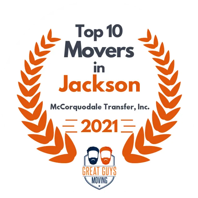 Top 10 Movers in Jackson, MS 2021 award