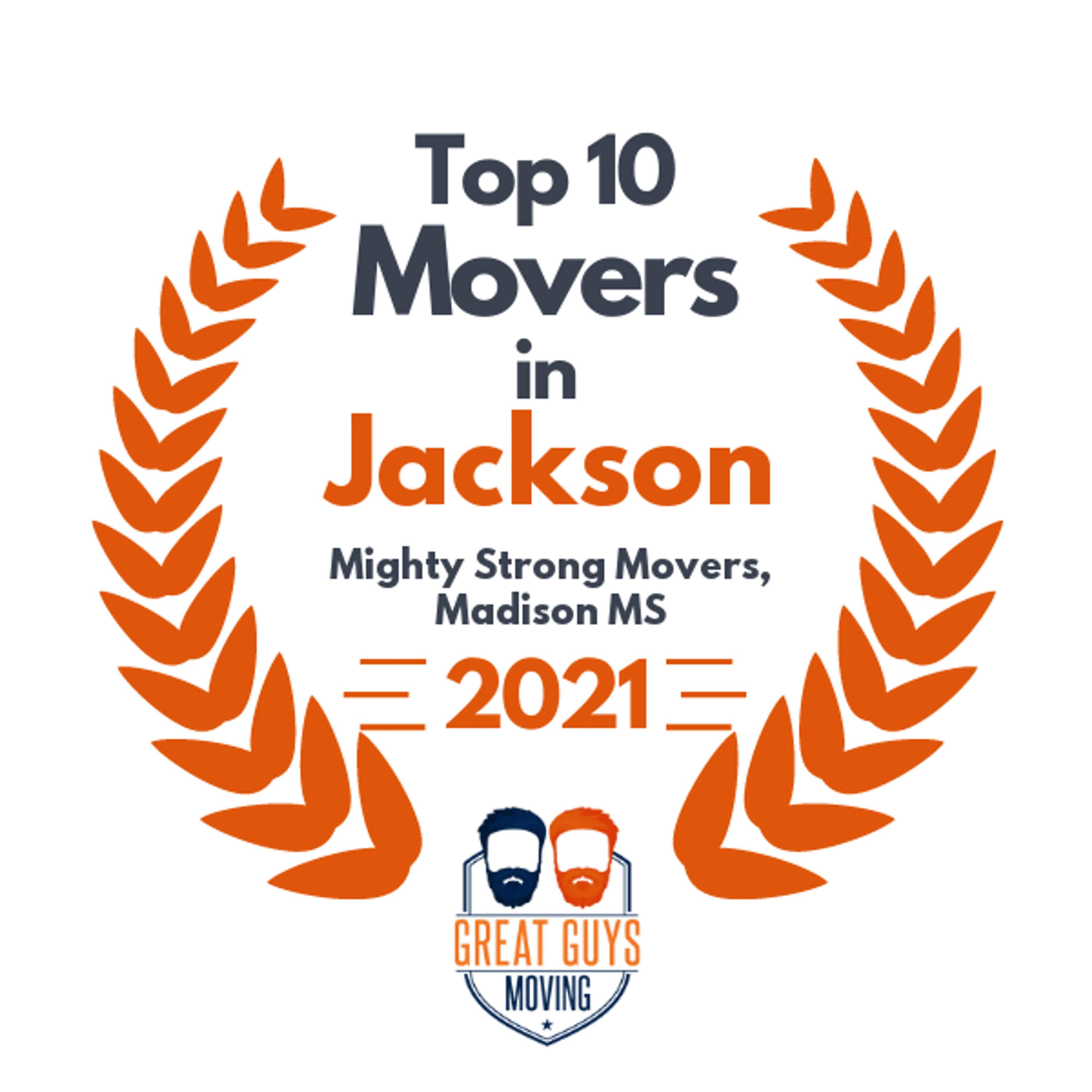 Top 10 Movers in Jackson, MS 2021 award