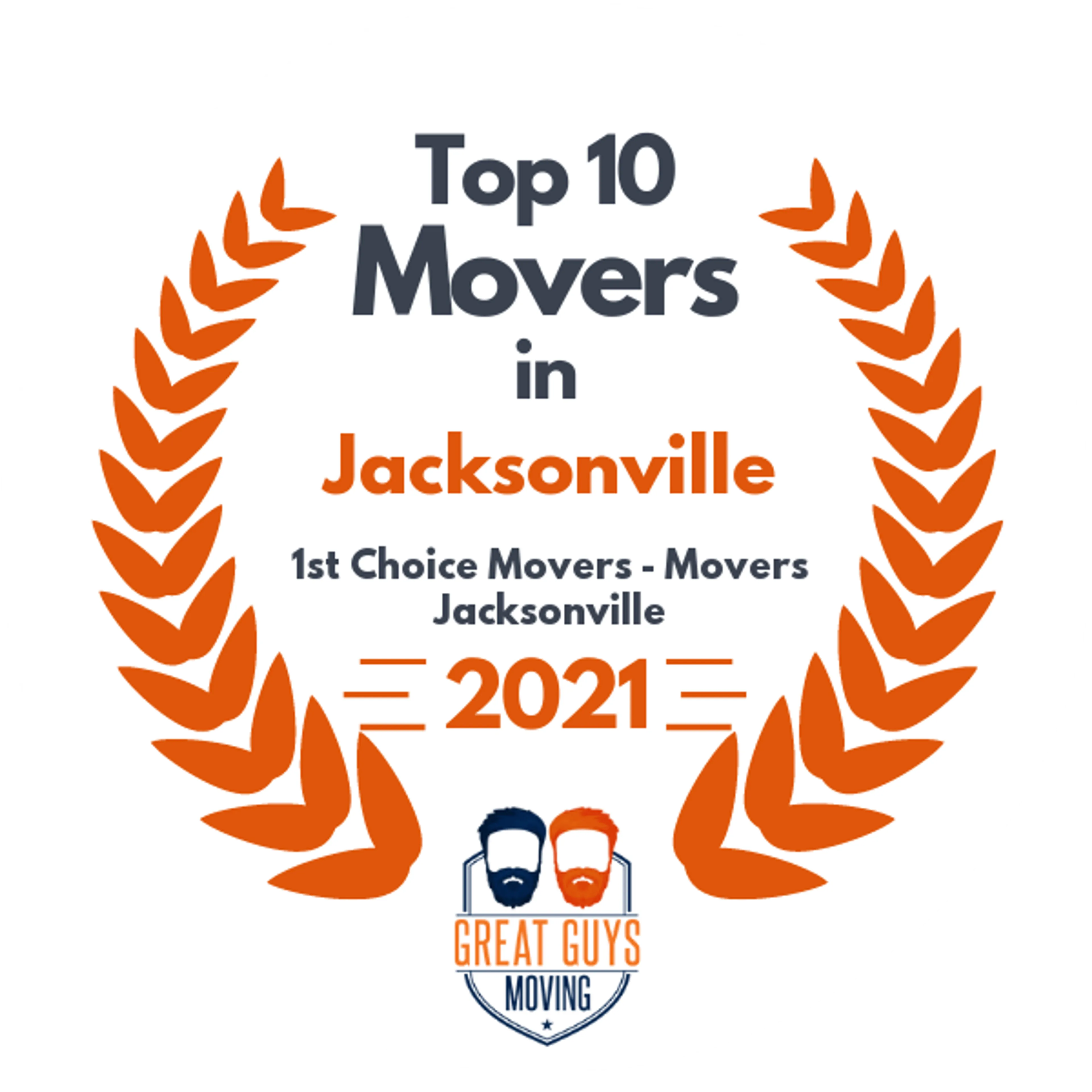 Top 10 Movers in Jacksonville, FL 2021 award