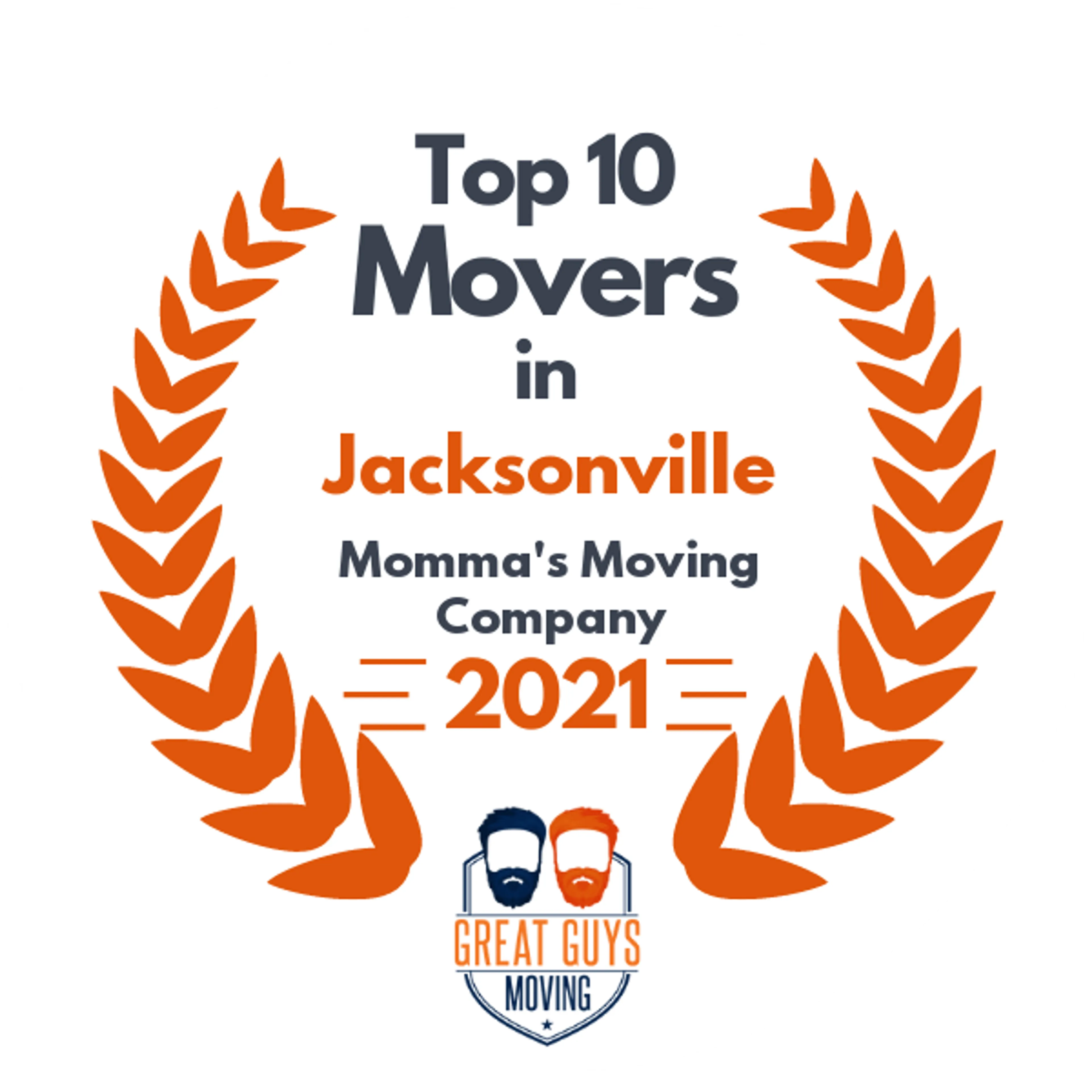 Top 10 Movers in Jacksonville, FL 2021 award