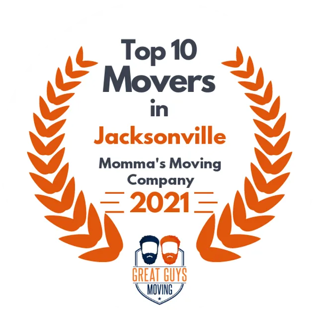 Top 10 Movers in Jacksonville, FL 2021 award