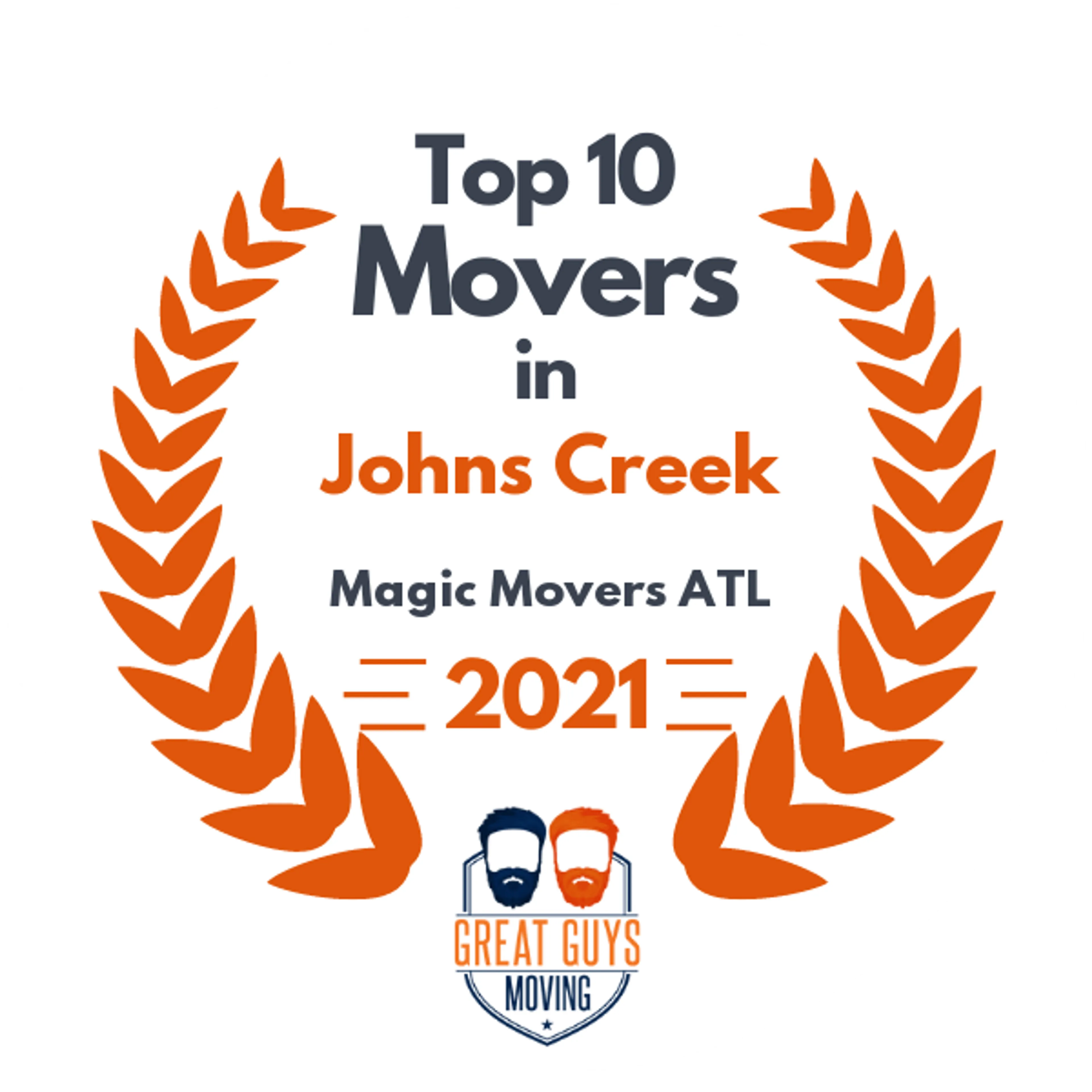 Top 10 Movers in Atlanta, GA 2021 award