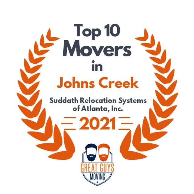 Top 10 Movers in Athens, GA 2021 award