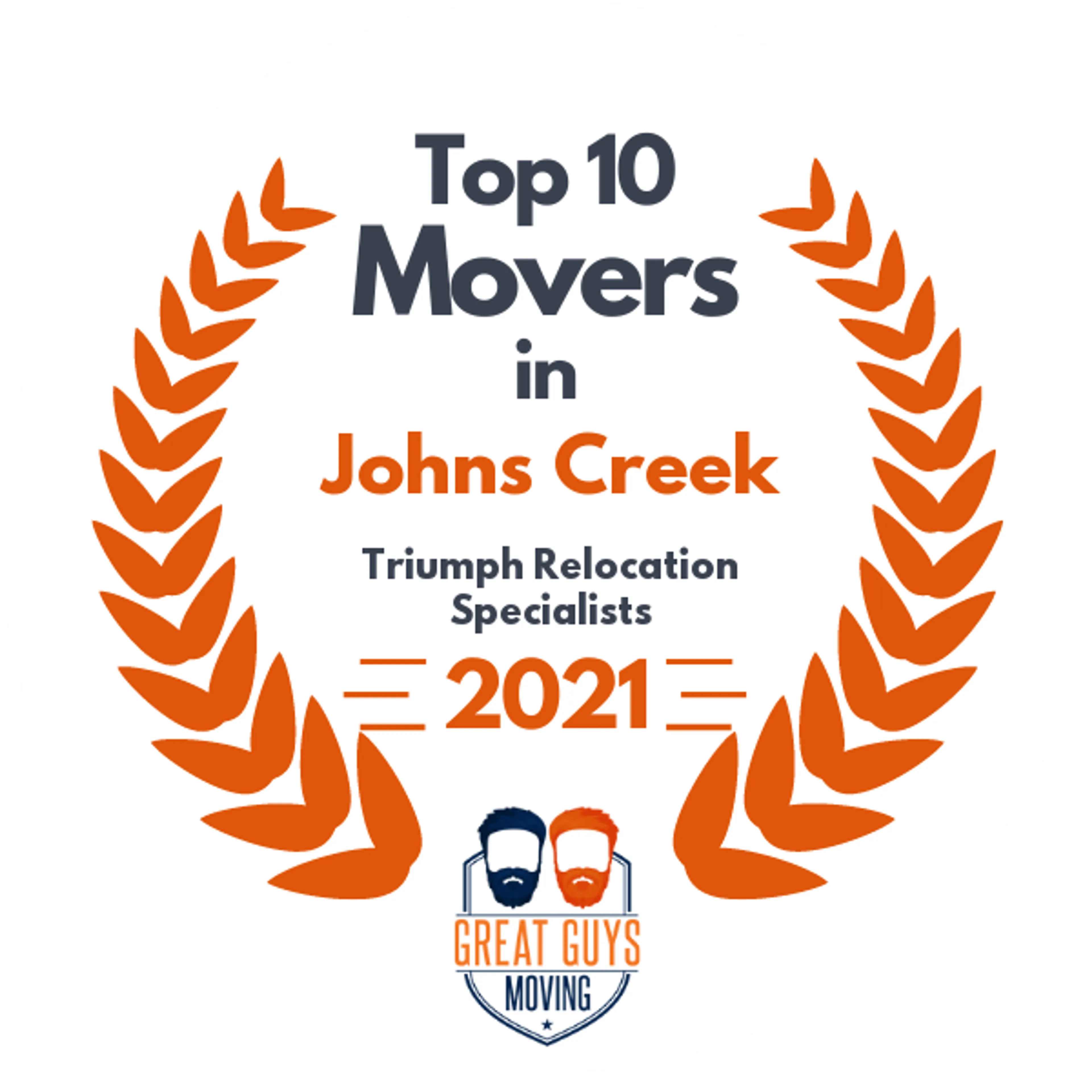 Top 10 Movers in Roswell, GA 2021 award