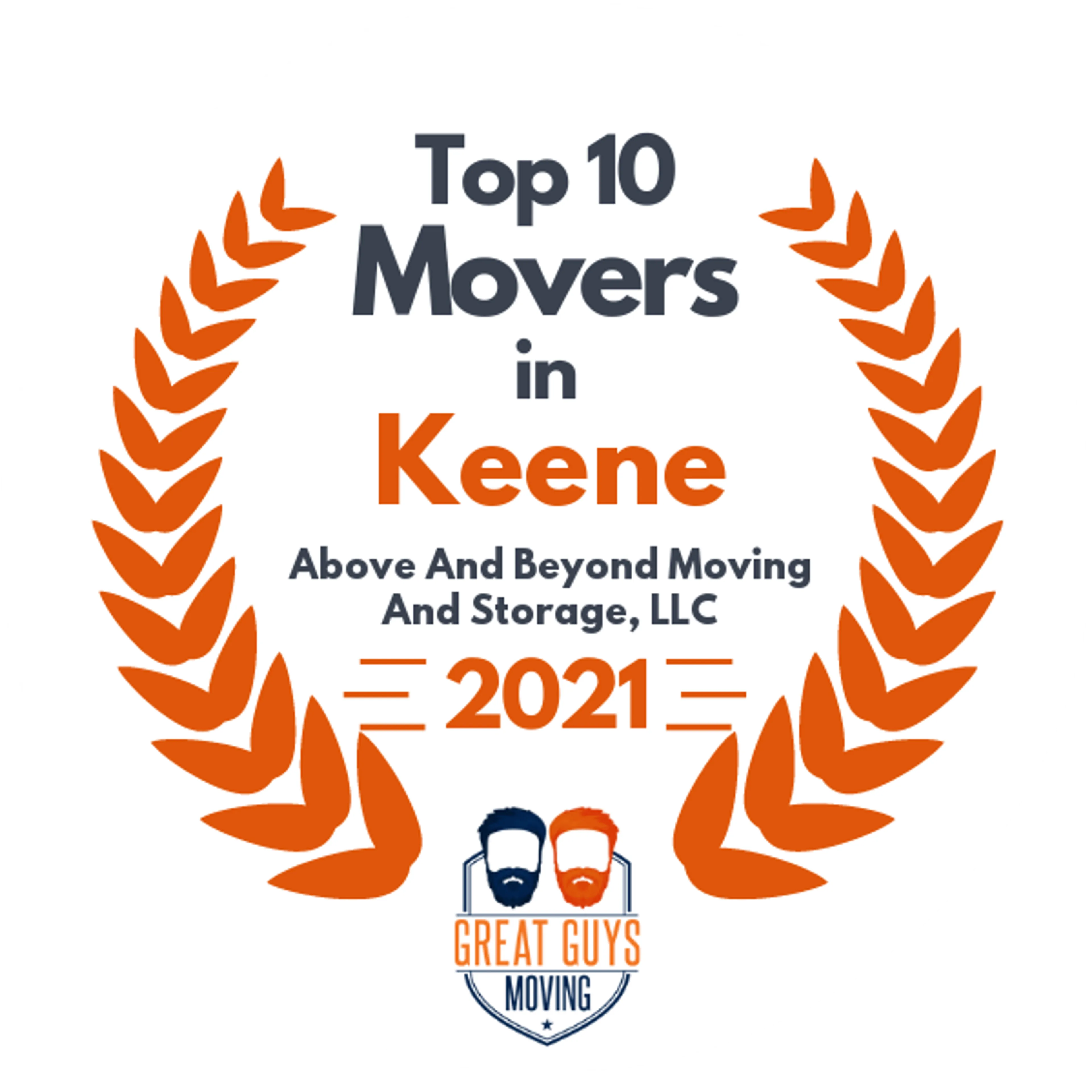 Top 10 Movers in Manchester, NH 2021 award