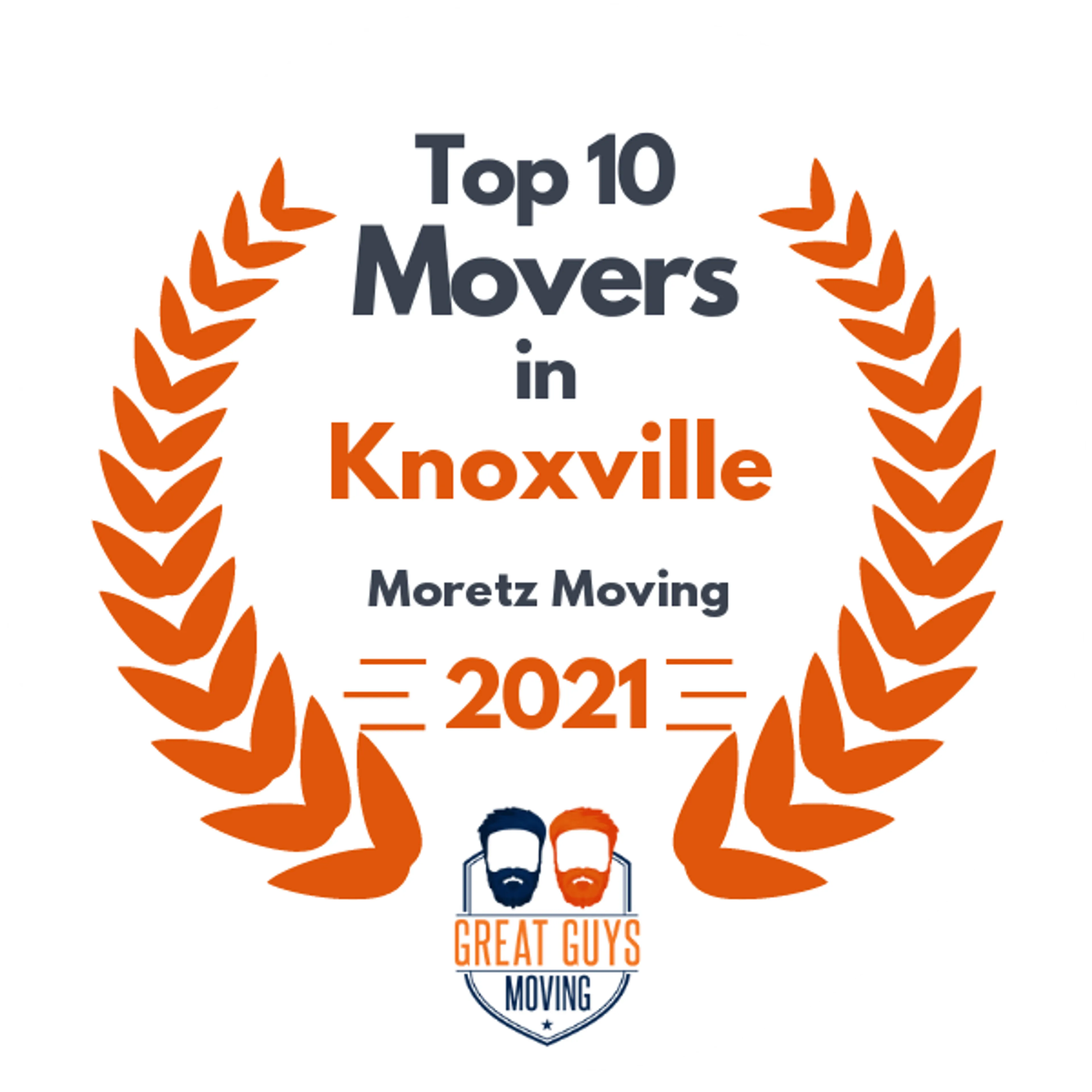 Top 10 Movers in Knoxville, TN 2021 award