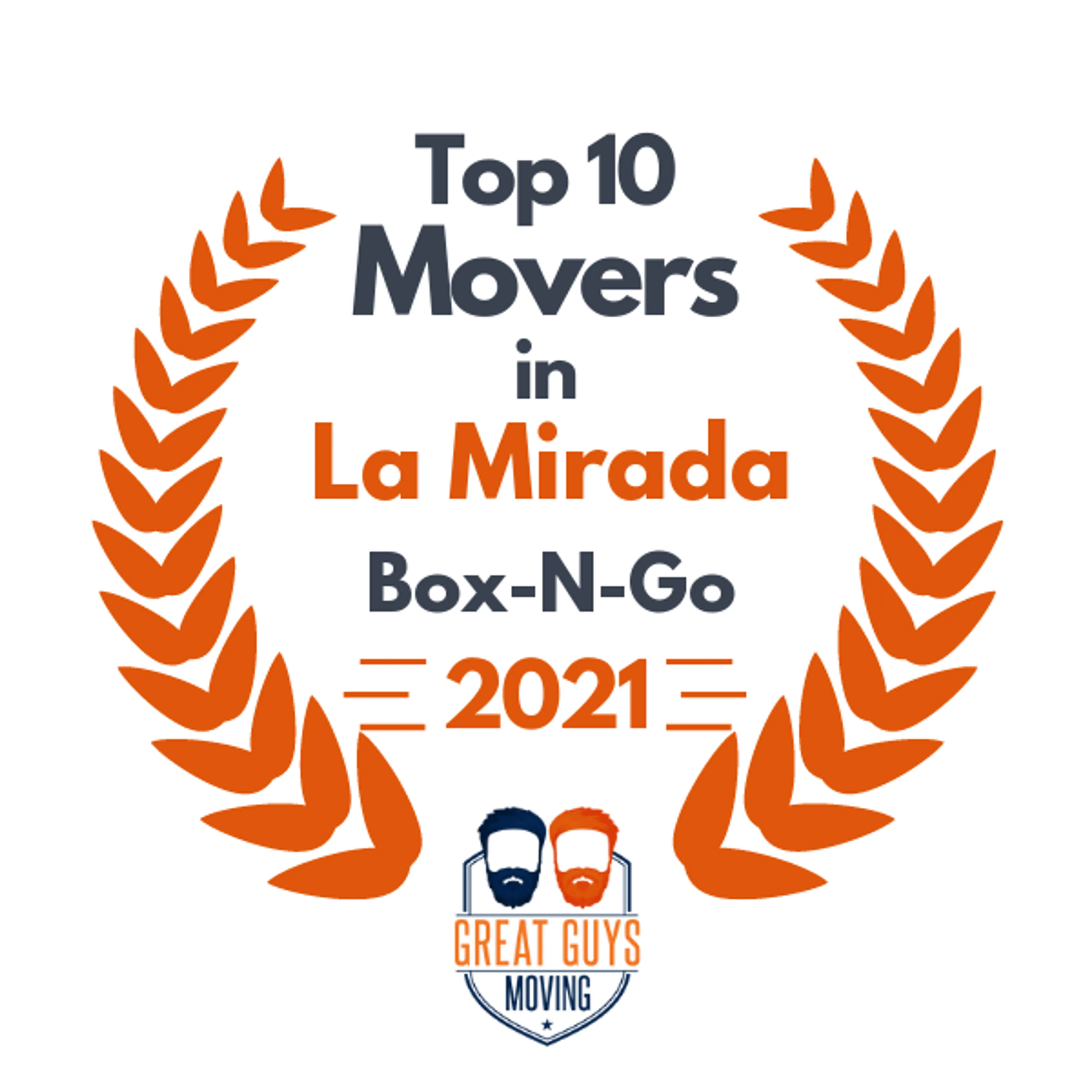 Top 10 Movers in Glendale, CA 2021 award