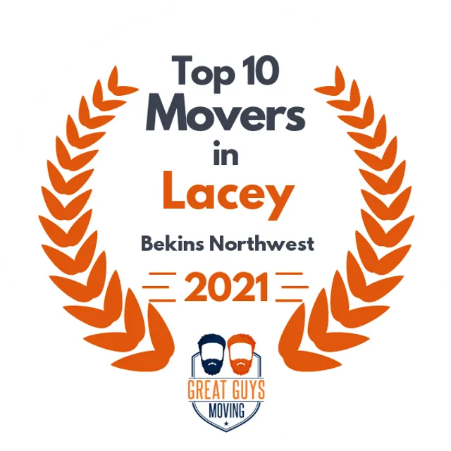 Top 10 Movers in Olympia, WA 2021 award