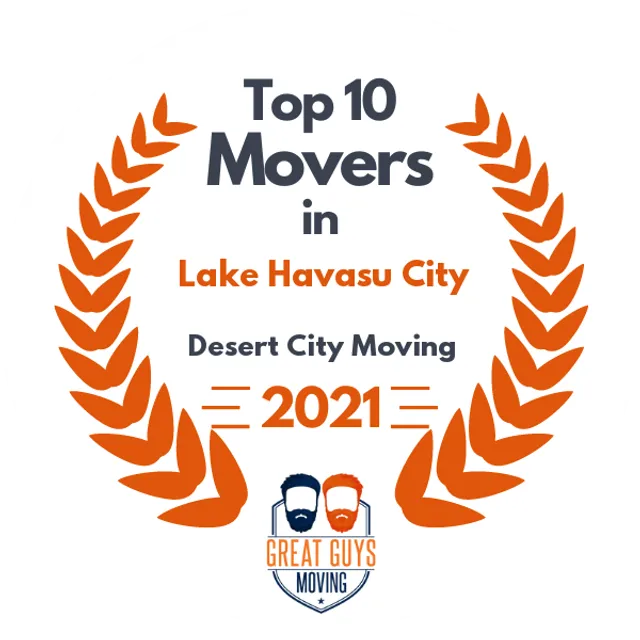 Top 10 Movers in Lake Havasu City, AZ 2021 award