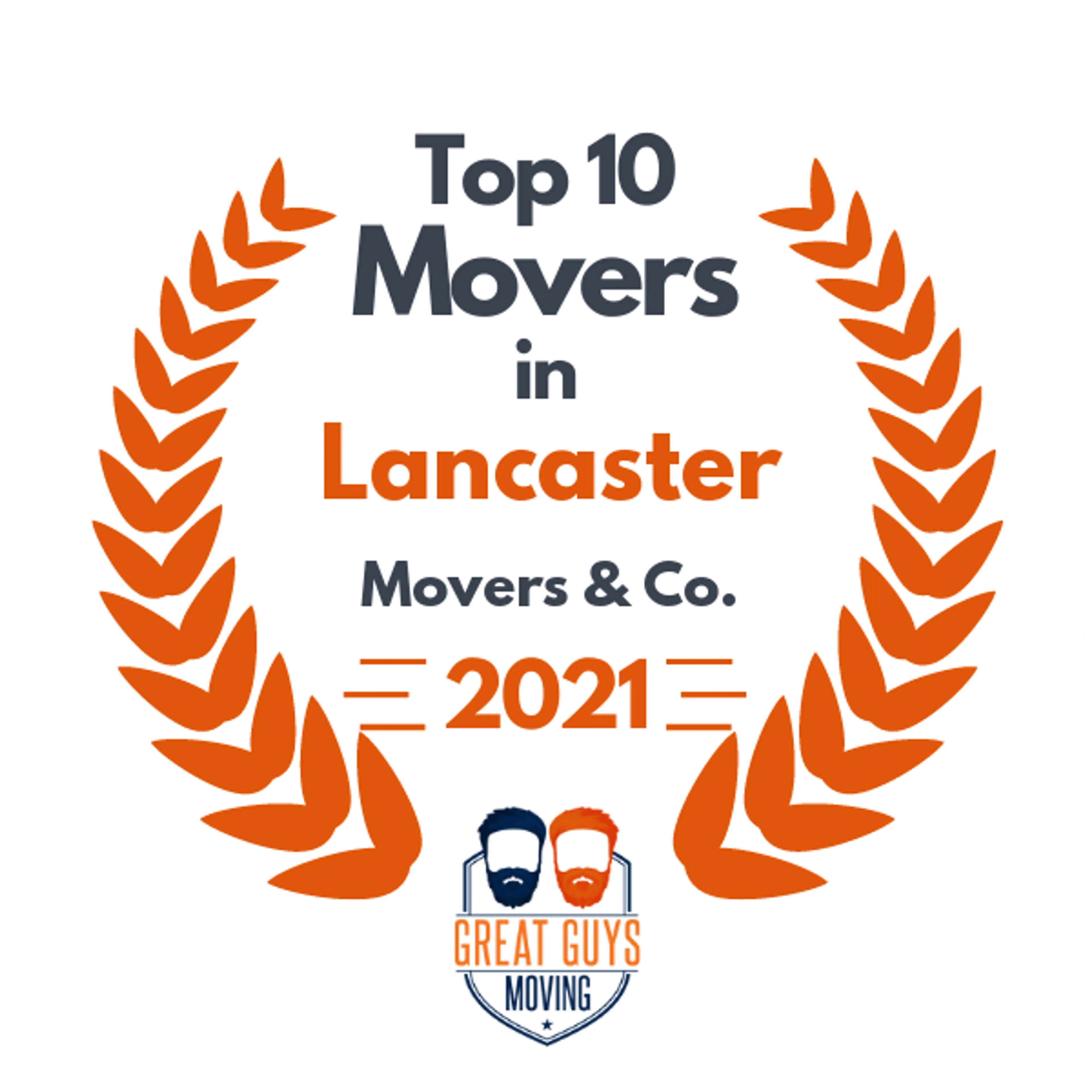 Top 10 Movers in Lancaster, PA 2021 award