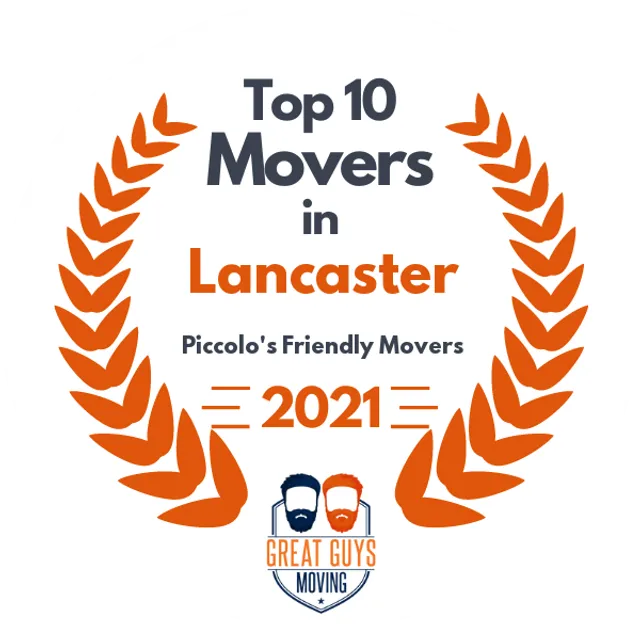 Top 10 Movers in Lancaster, PA 2021 award