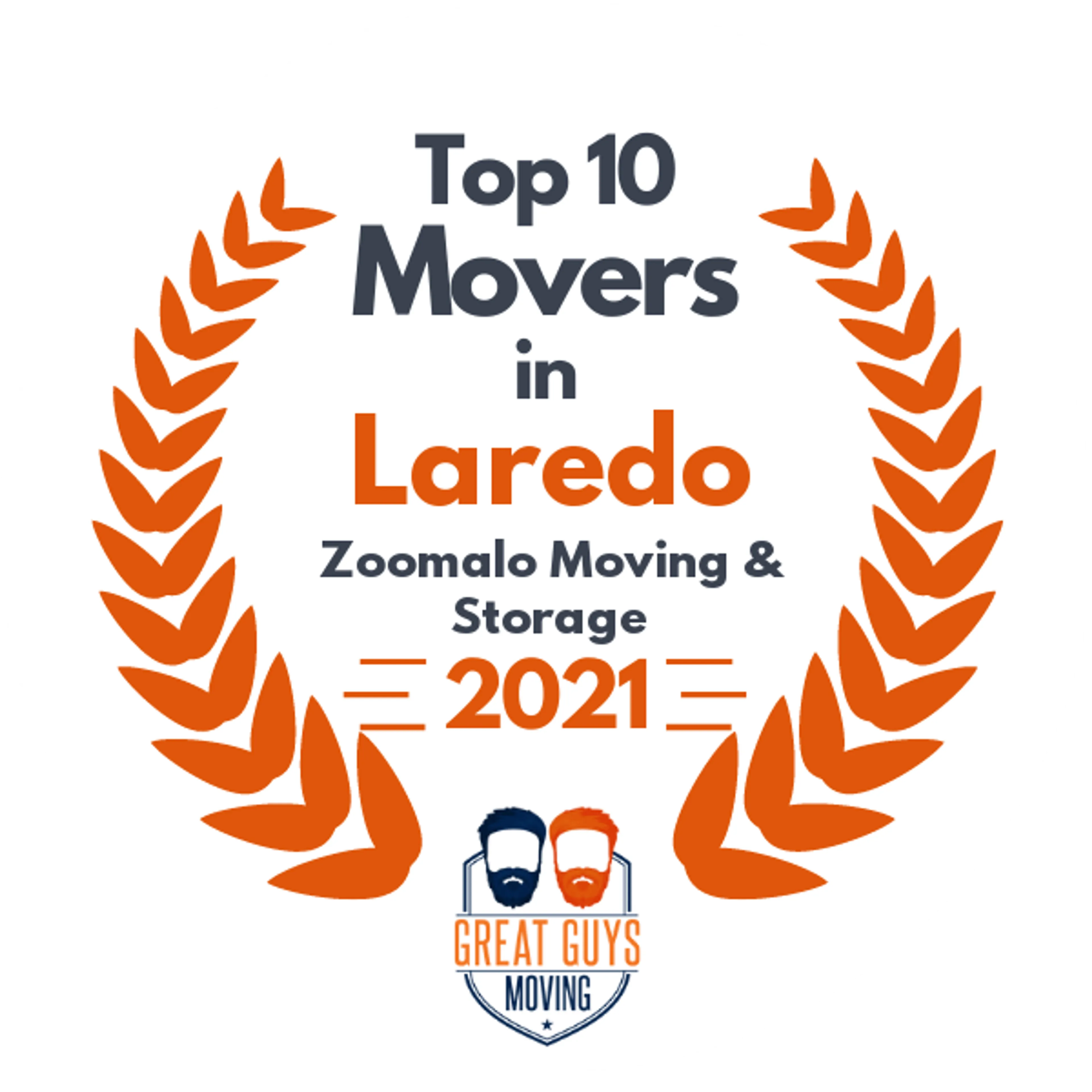 Top 10 Movers in Laredo, TX 2021 award