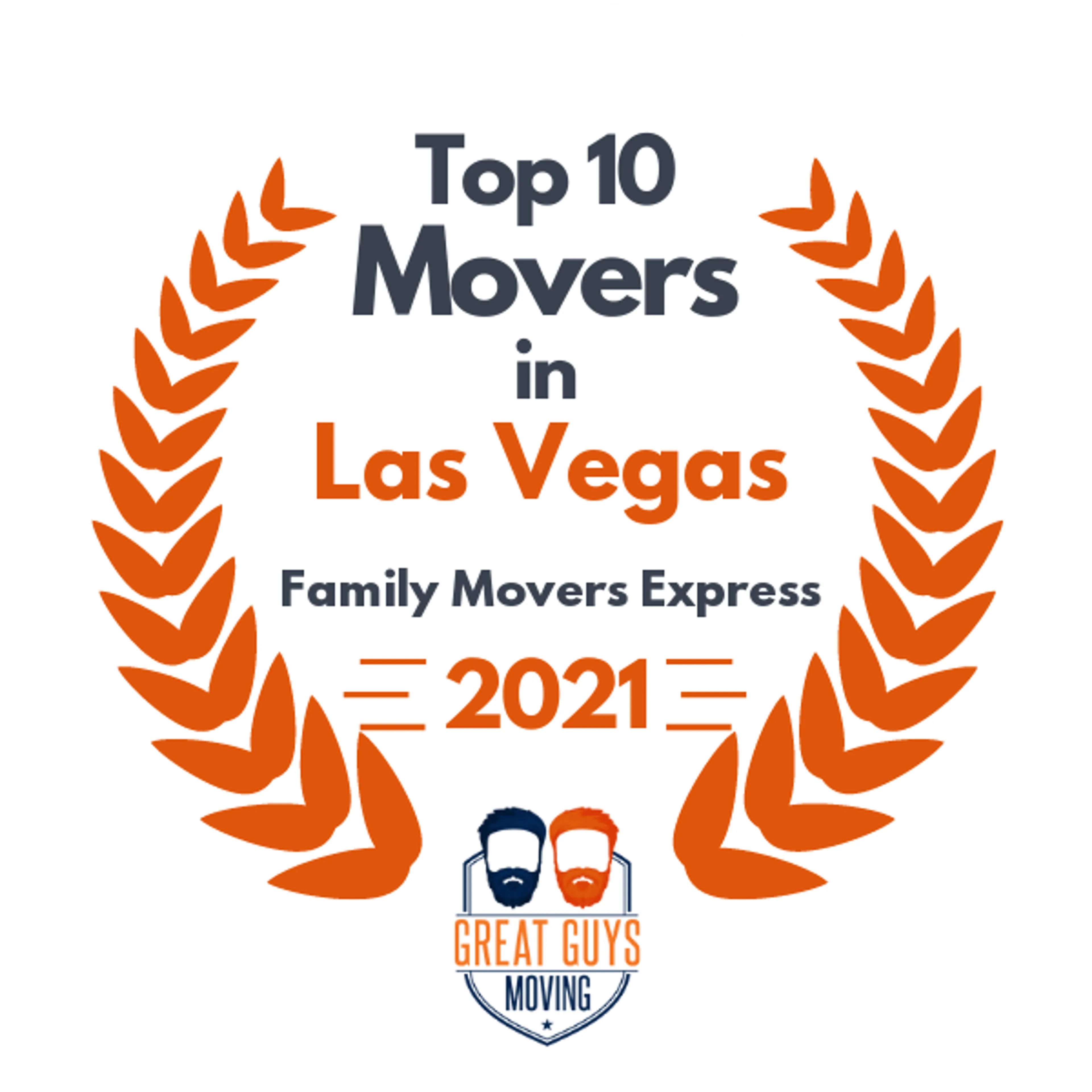 Top 10 Movers in Las Vegas, NV 2021 award