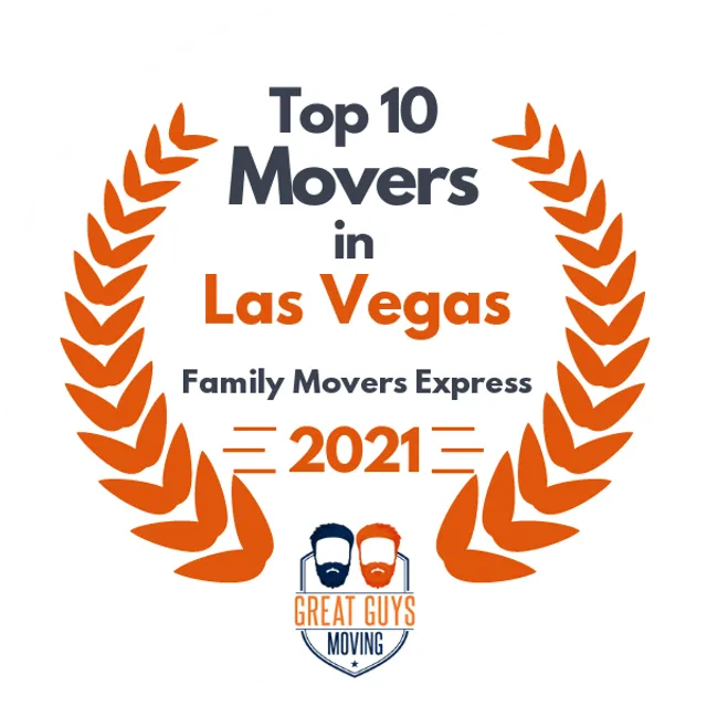 Top 10 Movers in Las Vegas, NV 2021 award