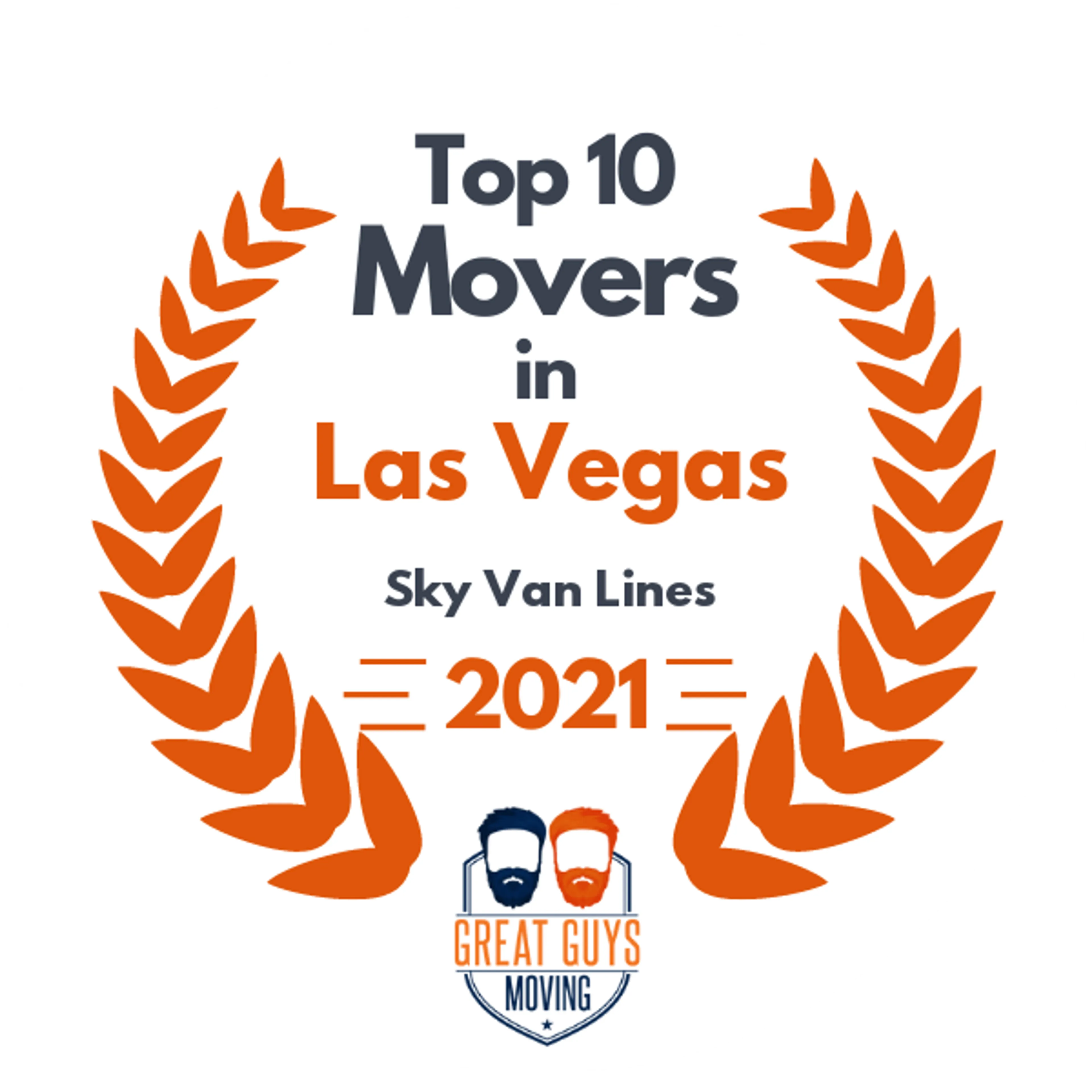Top 10 Movers in Las Vegas, NV 2021 award