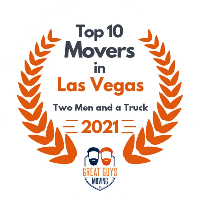 Top 10 Movers in Las Vegas, NV 2021 award