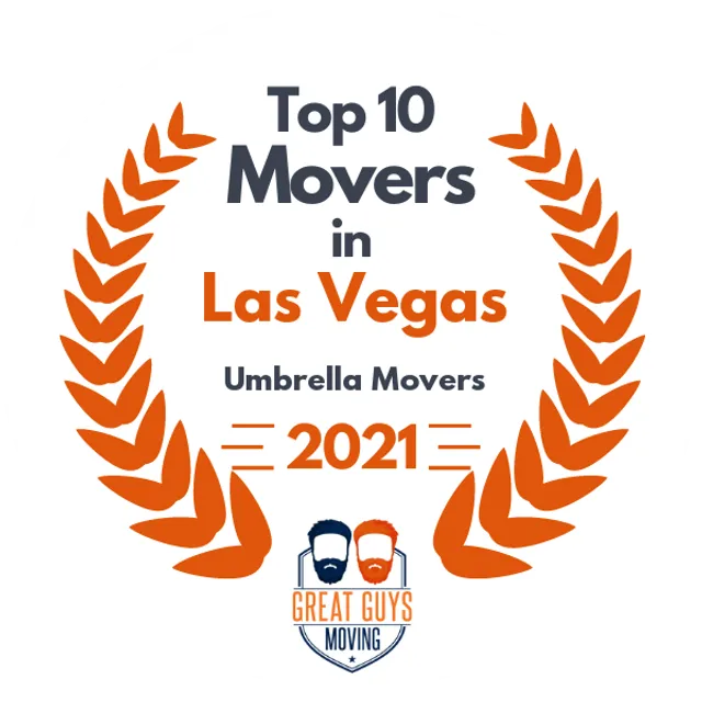 Top 10 Movers in Las Vegas, NV 2021 award