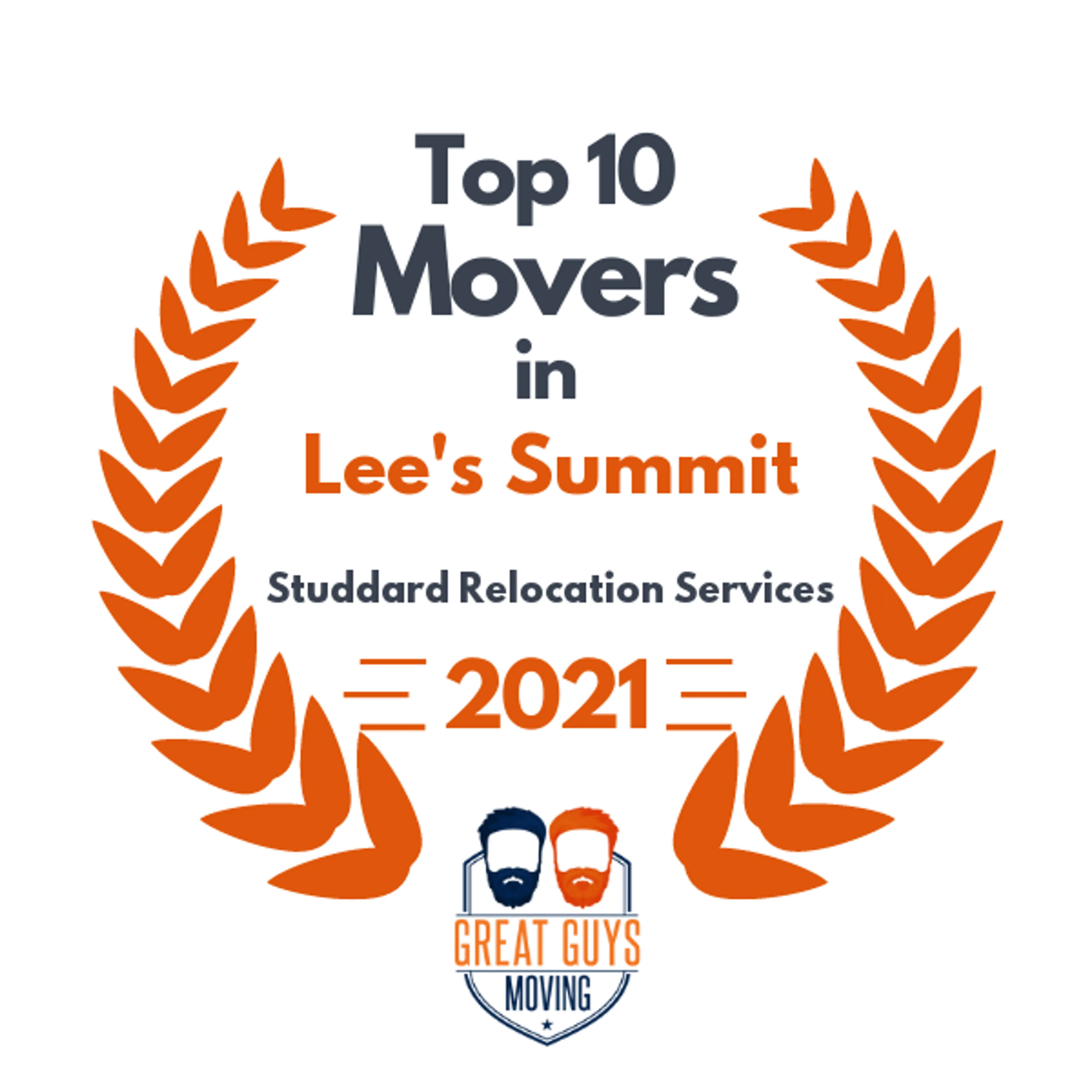 Top 10 Movers in Lee's Summit, MO 2021 award