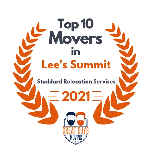 Top 10 Movers in Lee's Summit, MO 2021 award