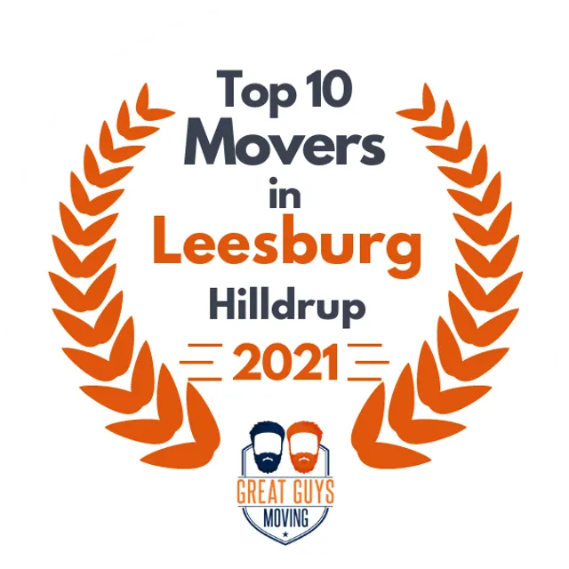 Top 10 Movers in Leesburg, VA 2021 award