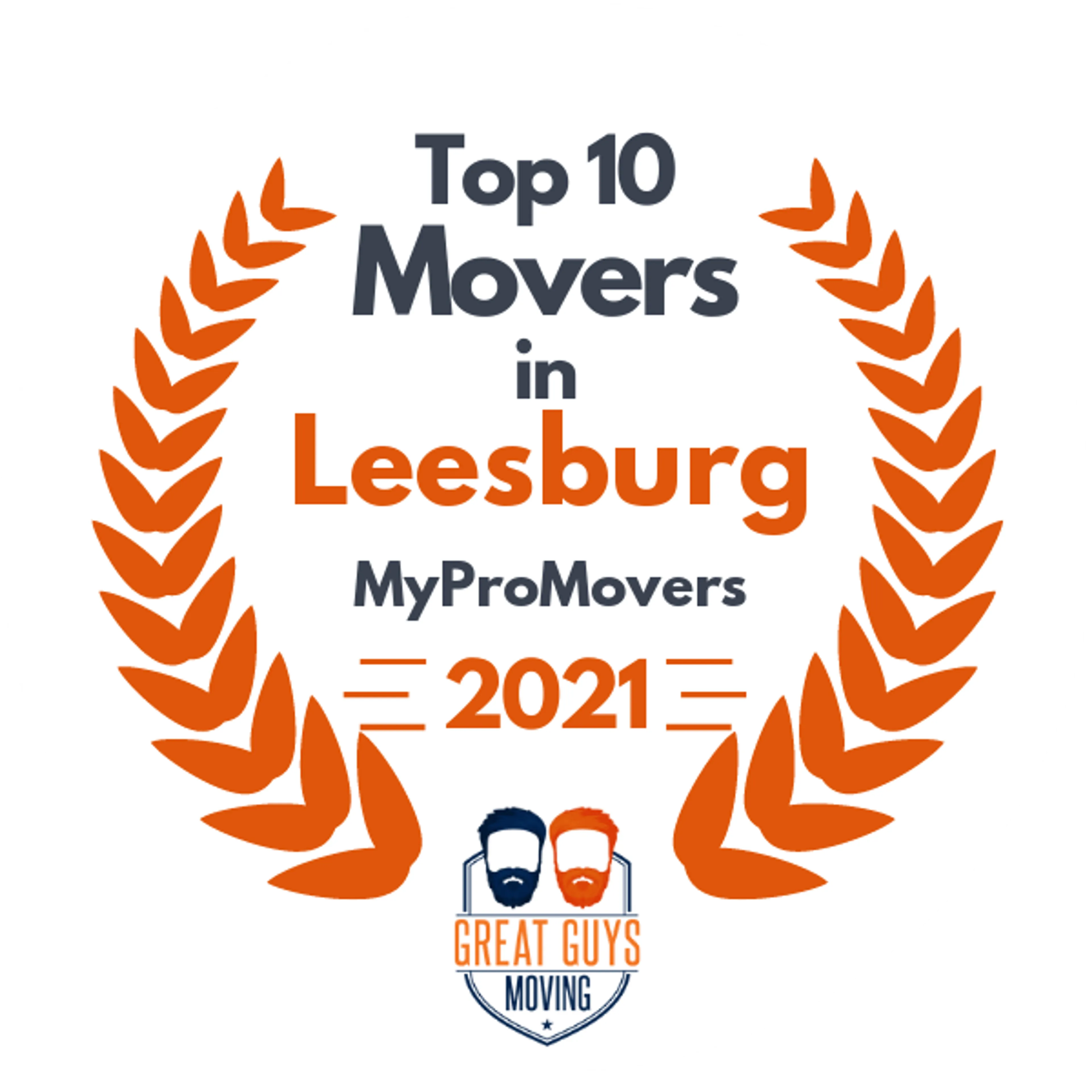 Top 10 Movers in Fairfax, CA 2021 award