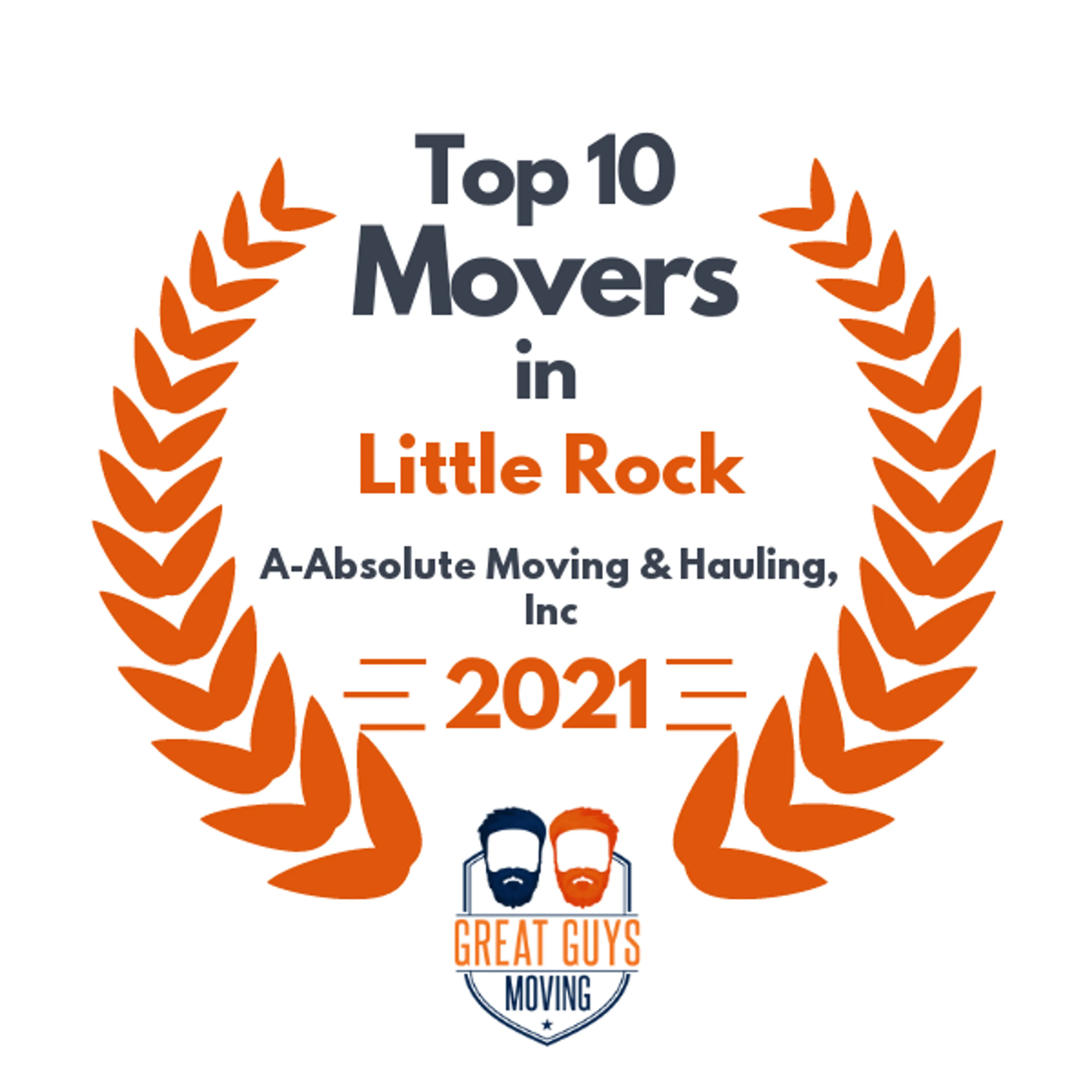 Top 10 Movers in Little Rock, AR 2021 award