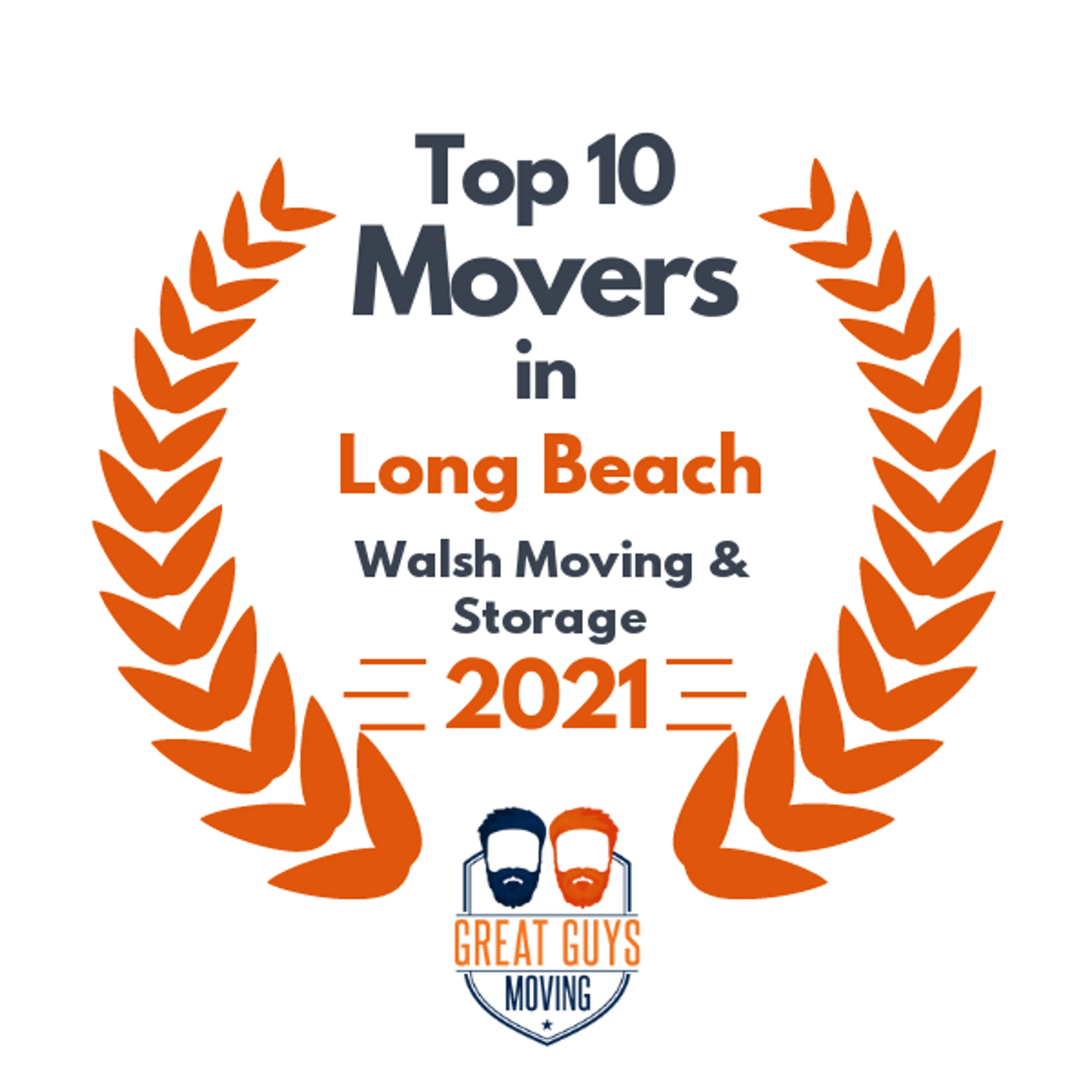 Top 10 Movers in Long Beach, CA 2021 award