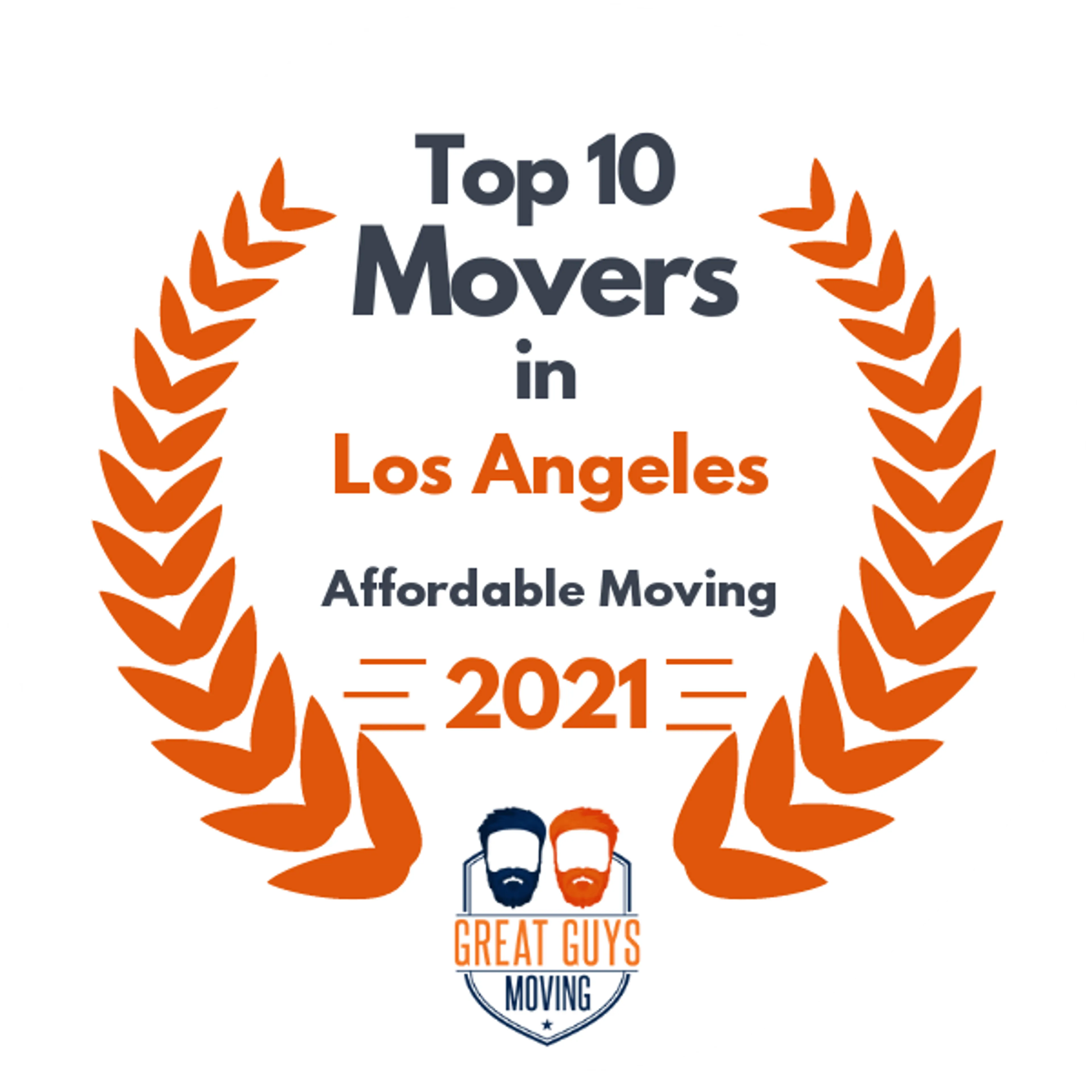 Top 10 Movers in Los Angeles, CA 2021 award