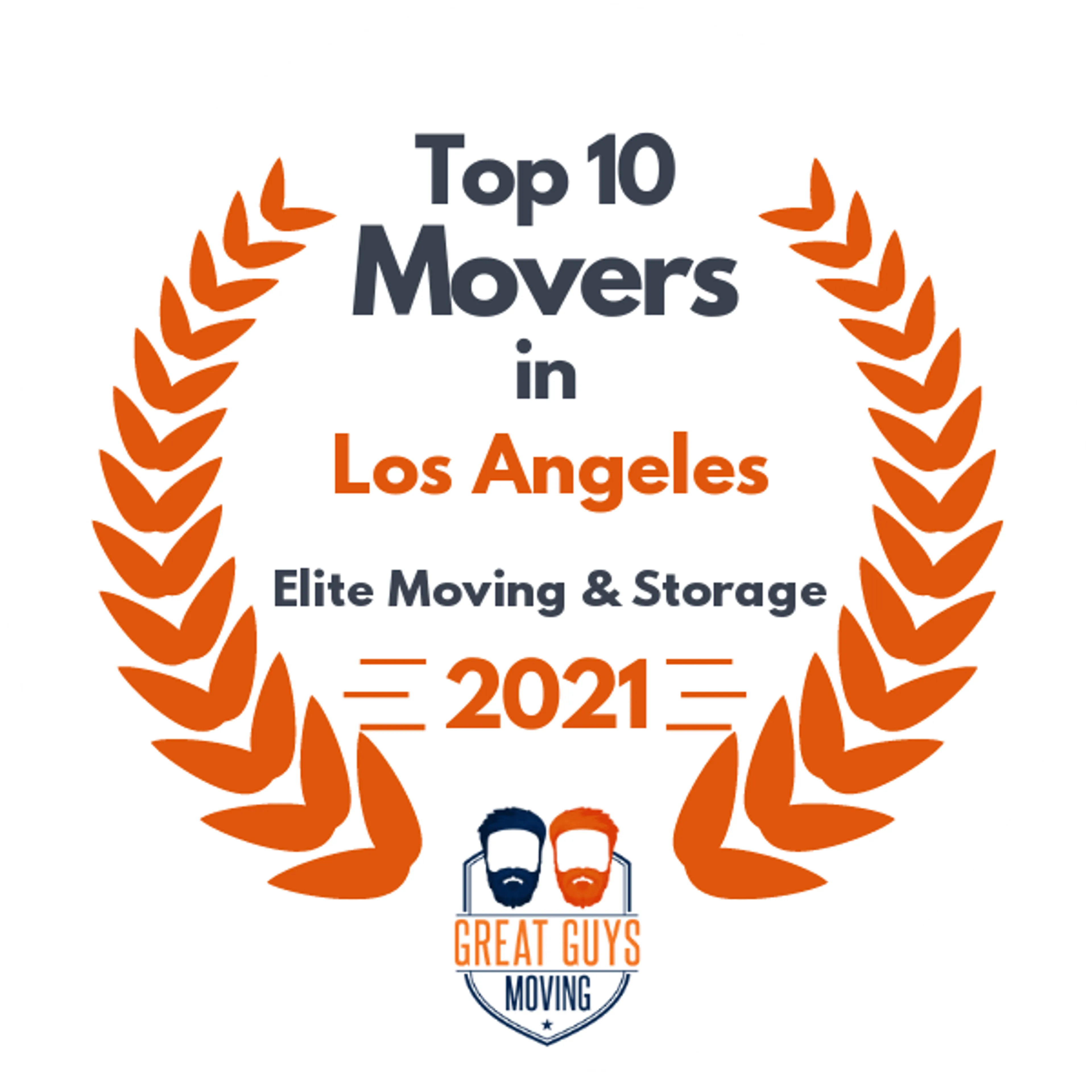 Top 10 Movers in Los Angeles, CA 2021 award
