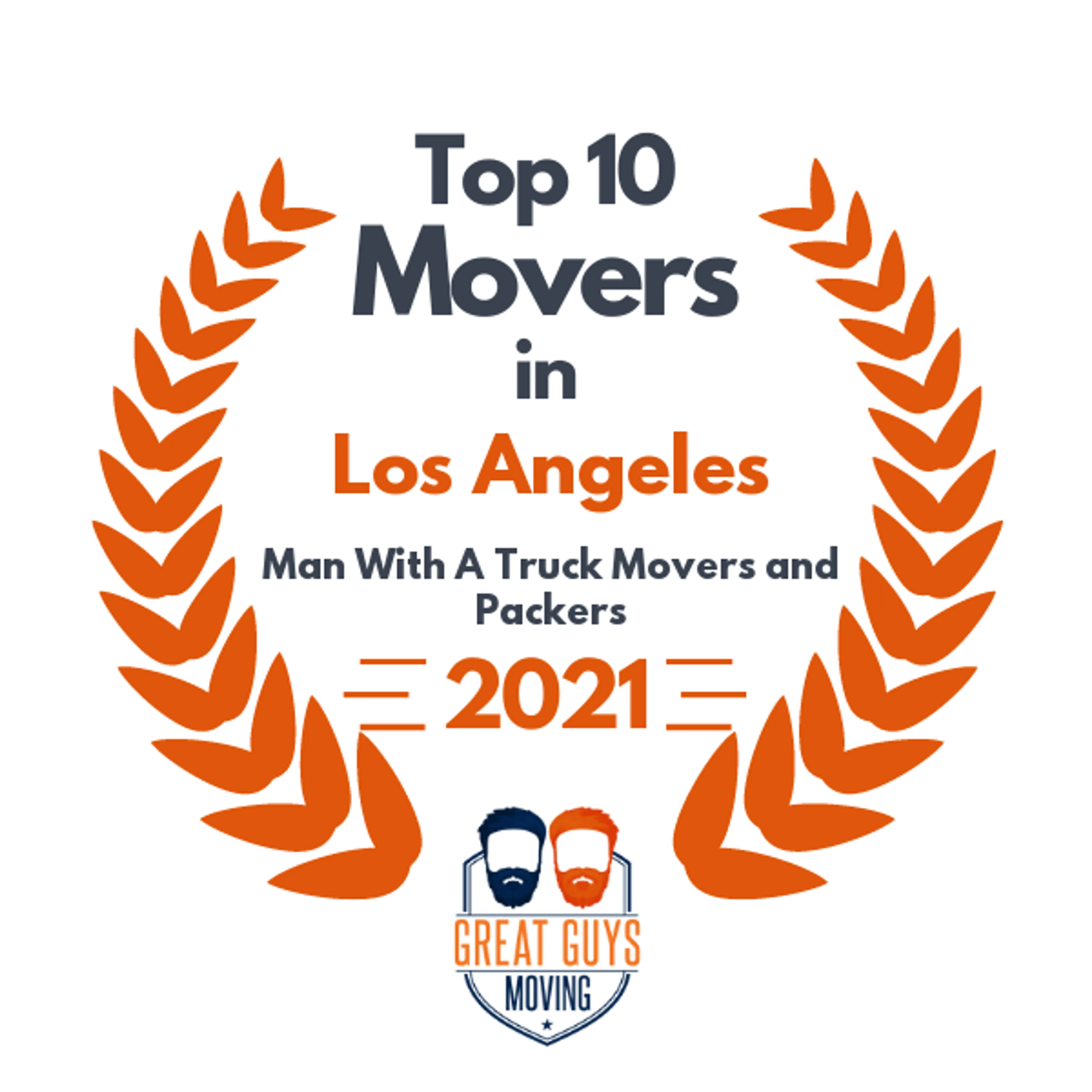 Top 10 Movers in Los Angeles, CA 2021 award