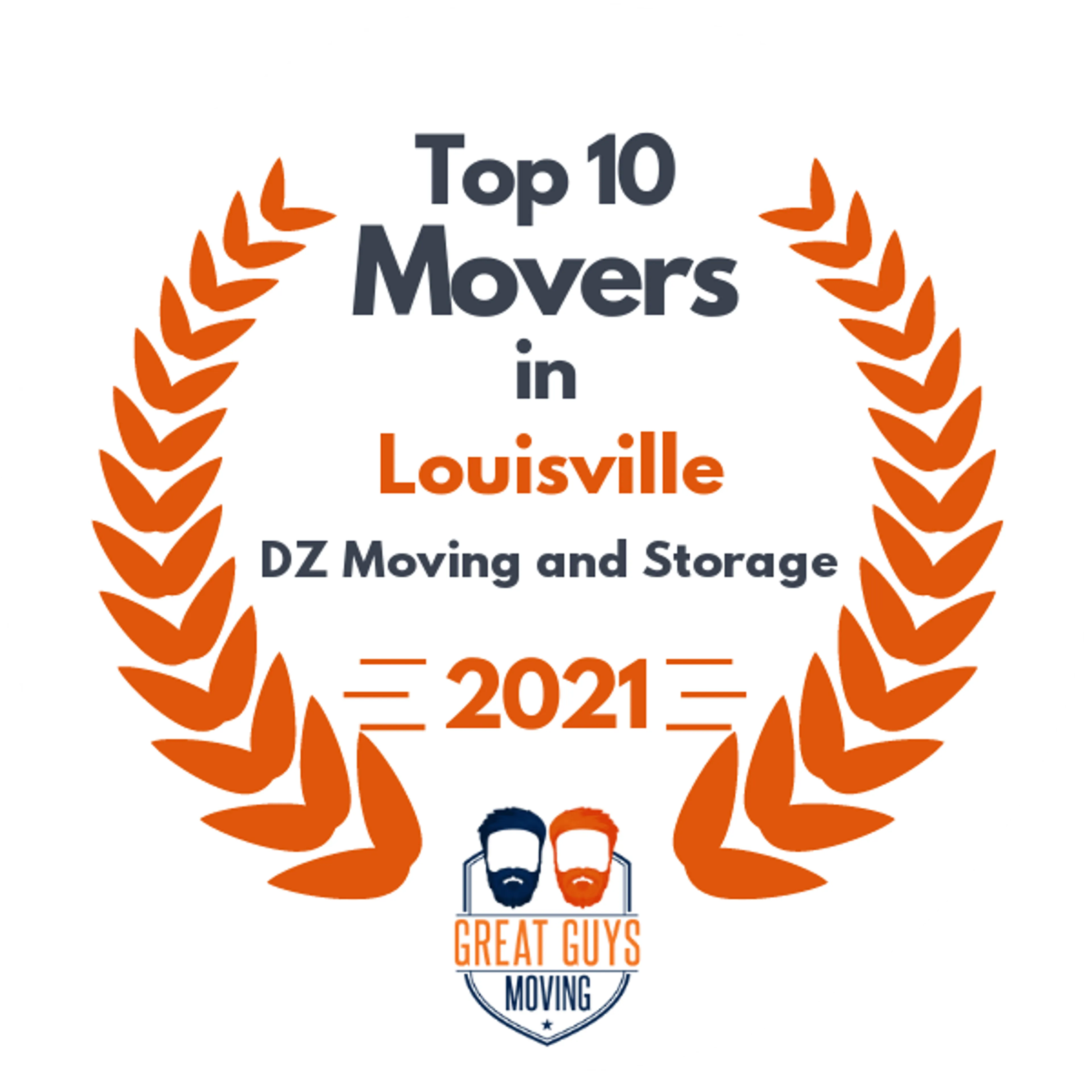 Top 10 Movers in Louisville, KY 2021 award
