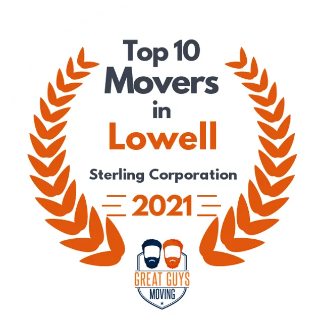 Top 10 Movers in Lowell, MA 2021 award