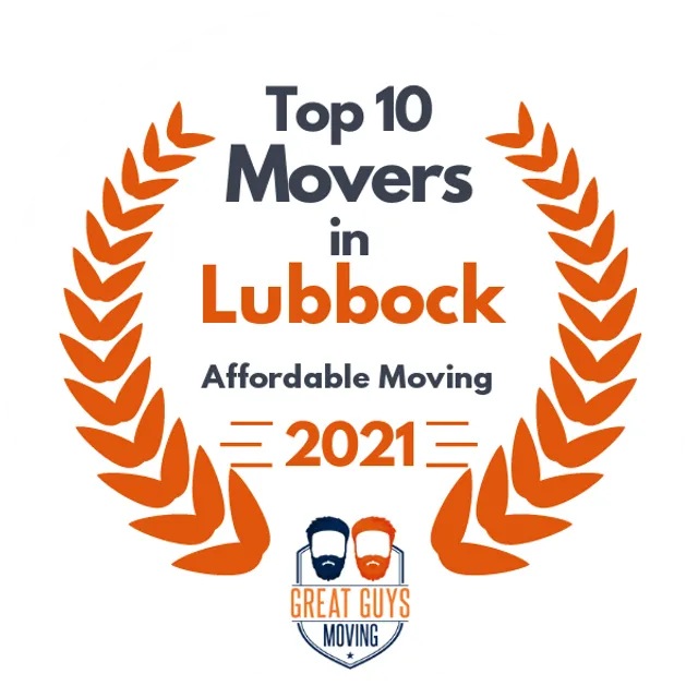 Top 10 Movers in Lubbock, TX 2021 award