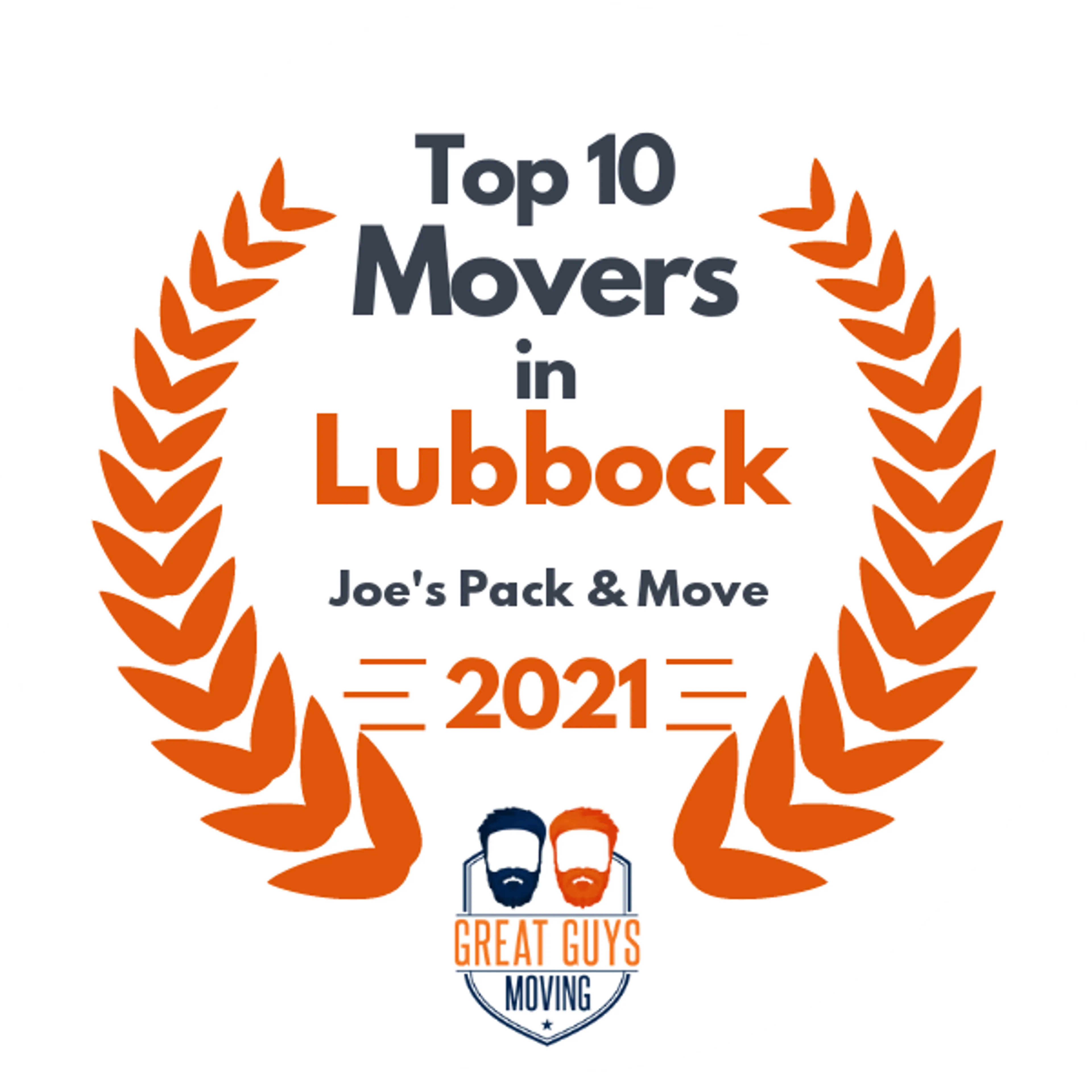 Top 10 Movers in Lubbock, TX 2021 award