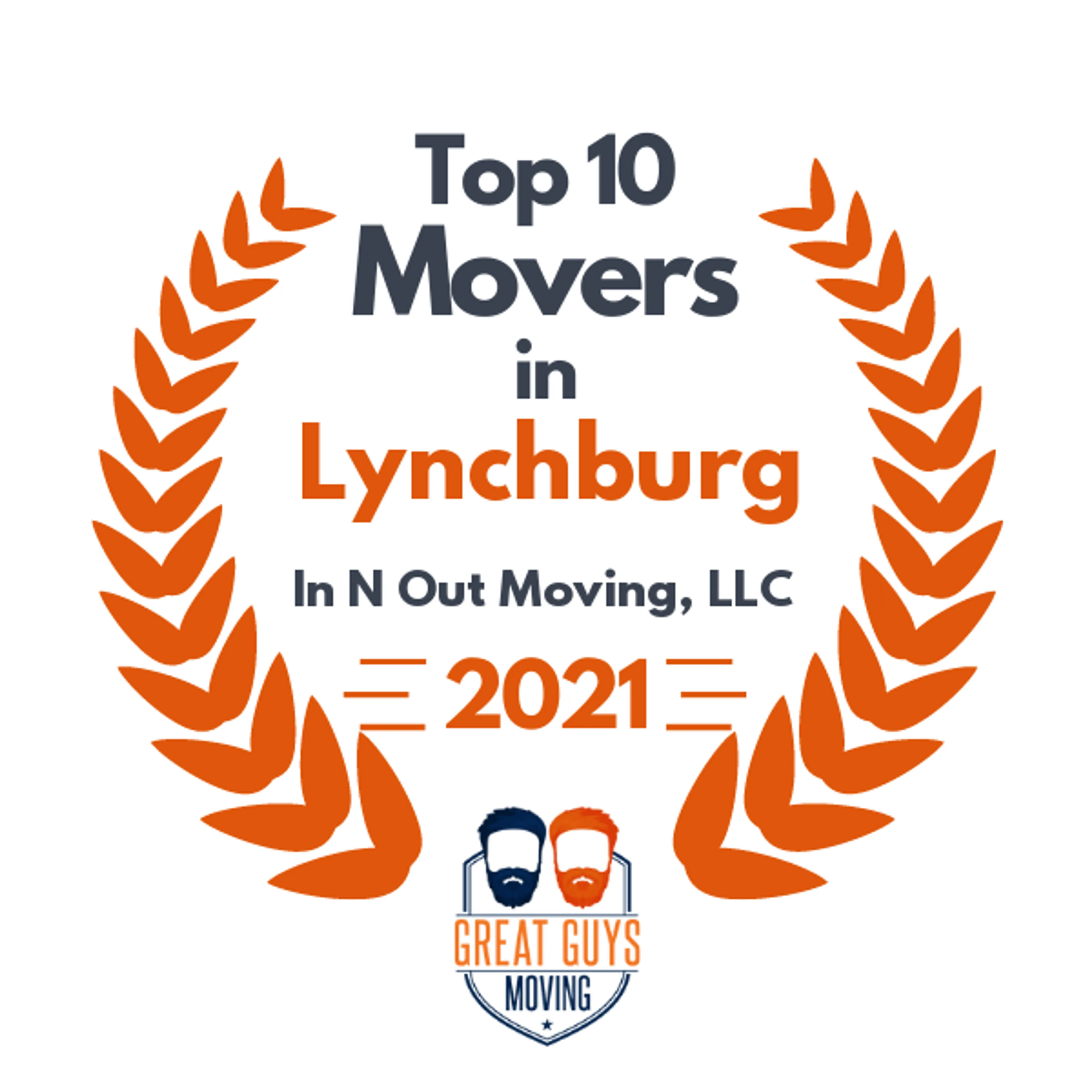 Top 10 Movers in Roanoke, VA 2021 award