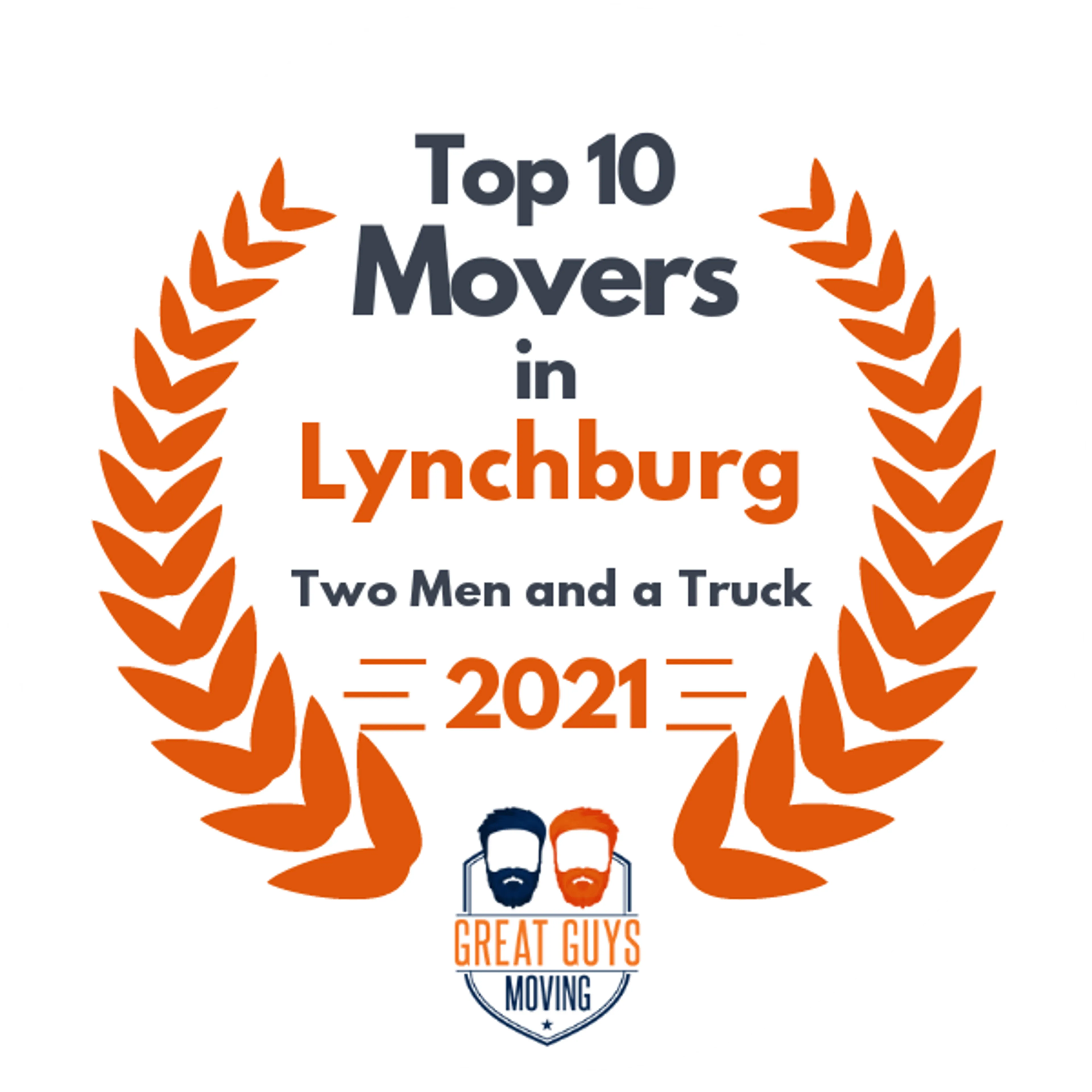 Top 10 Movers in Lynchburg, VA 2021 award