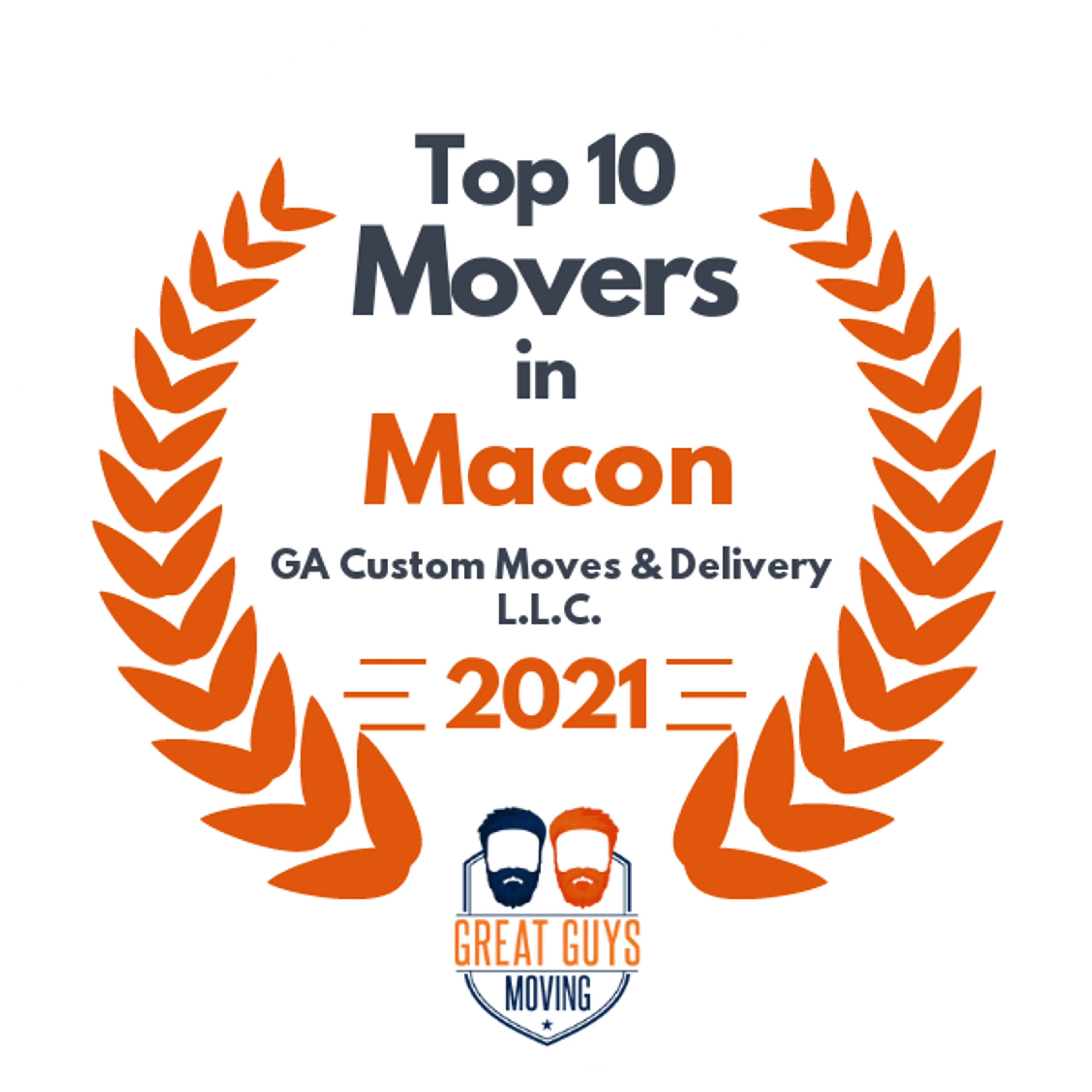 Top 10 Movers in Macon, GA 2021 award