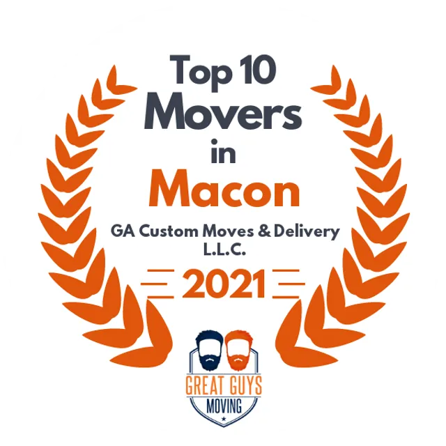 Top 10 Movers in Macon, GA 2021 award