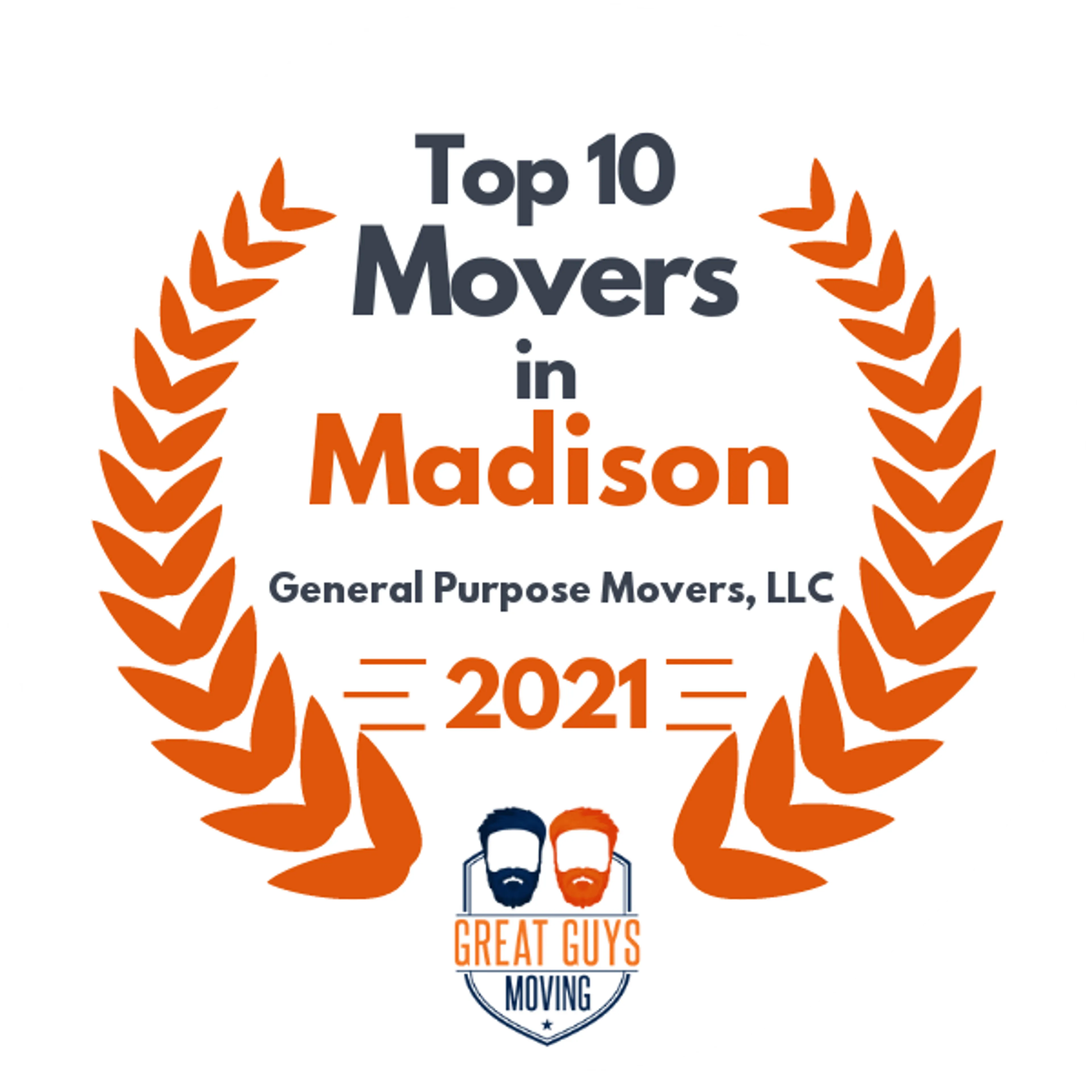 Top 10 Movers in Madison, WI 2021 award