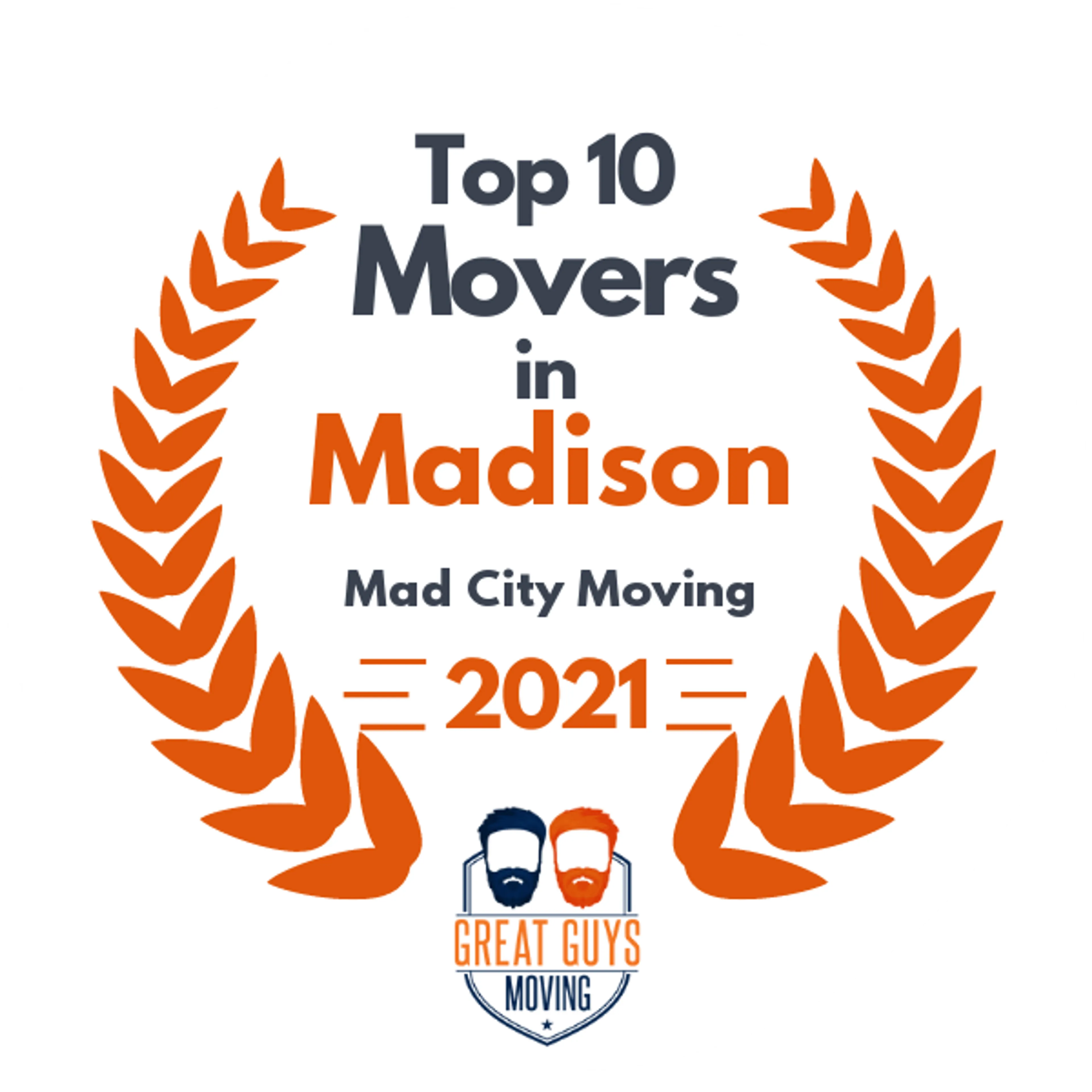 Top 10 Movers in Madison, WI 2021 award