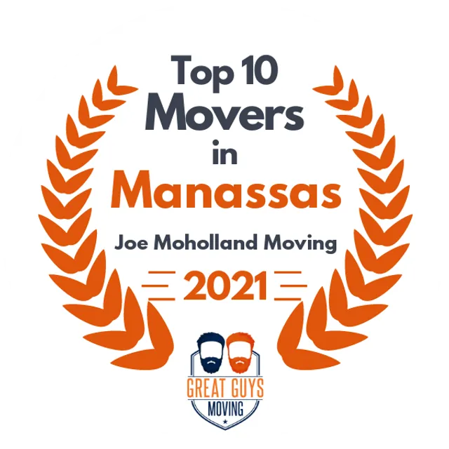 Top 10 Movers in Manassas, VA 2021 award