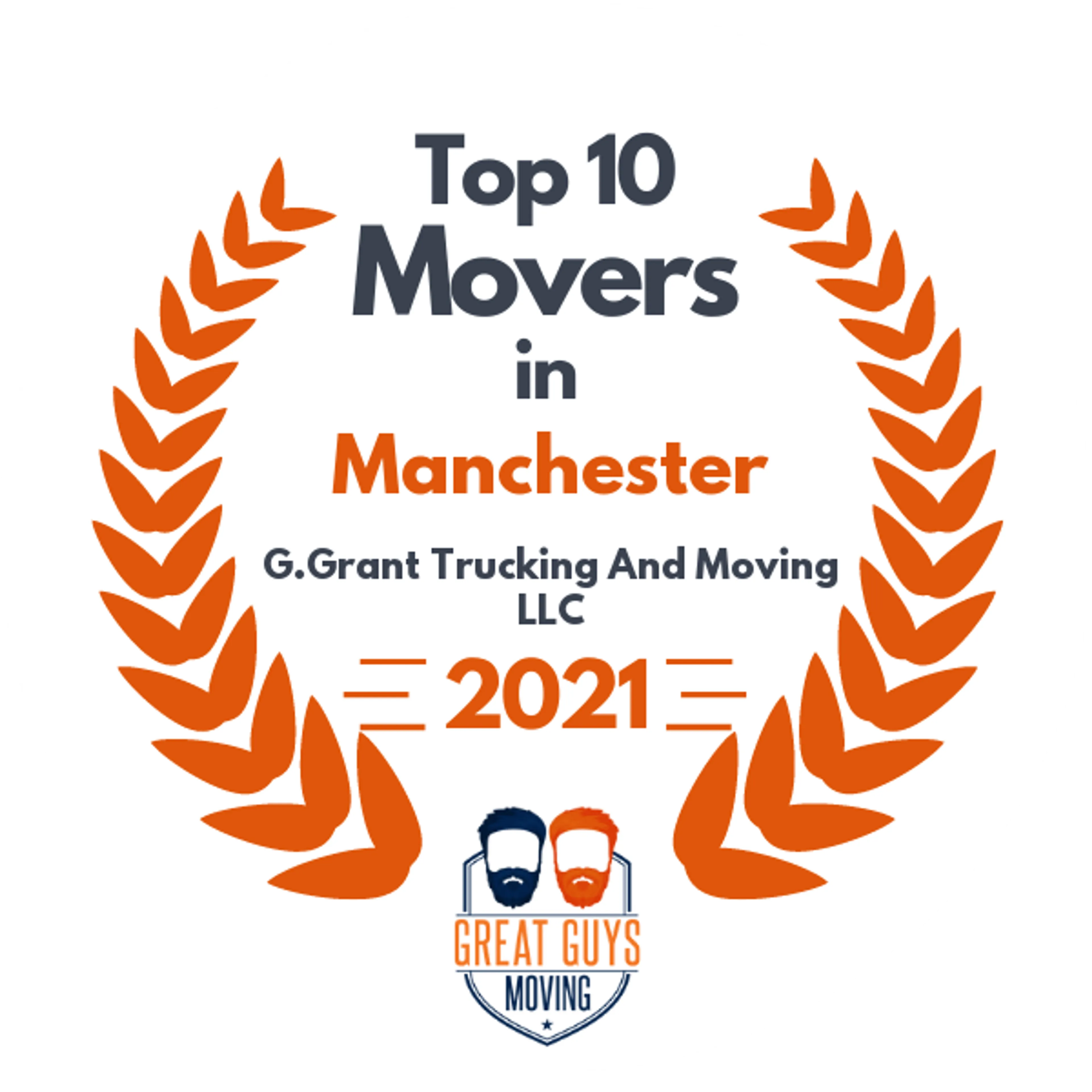 Top 10 Movers in Manchester, NH 2021 award