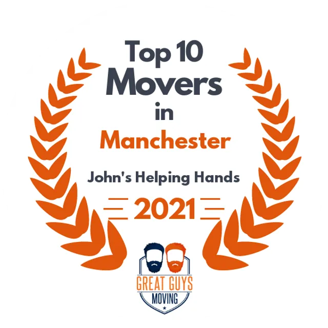 Top 10 Movers in Manchester, NH 2021 award