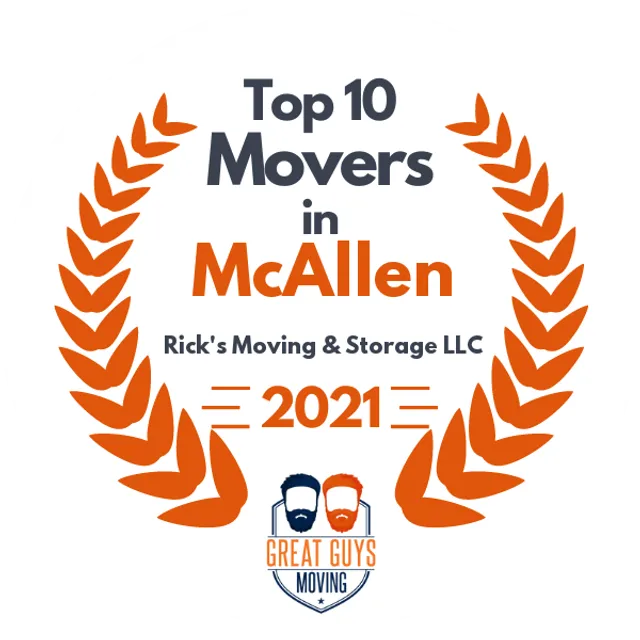 Top 10 Movers in McAllen, TX 2021 award